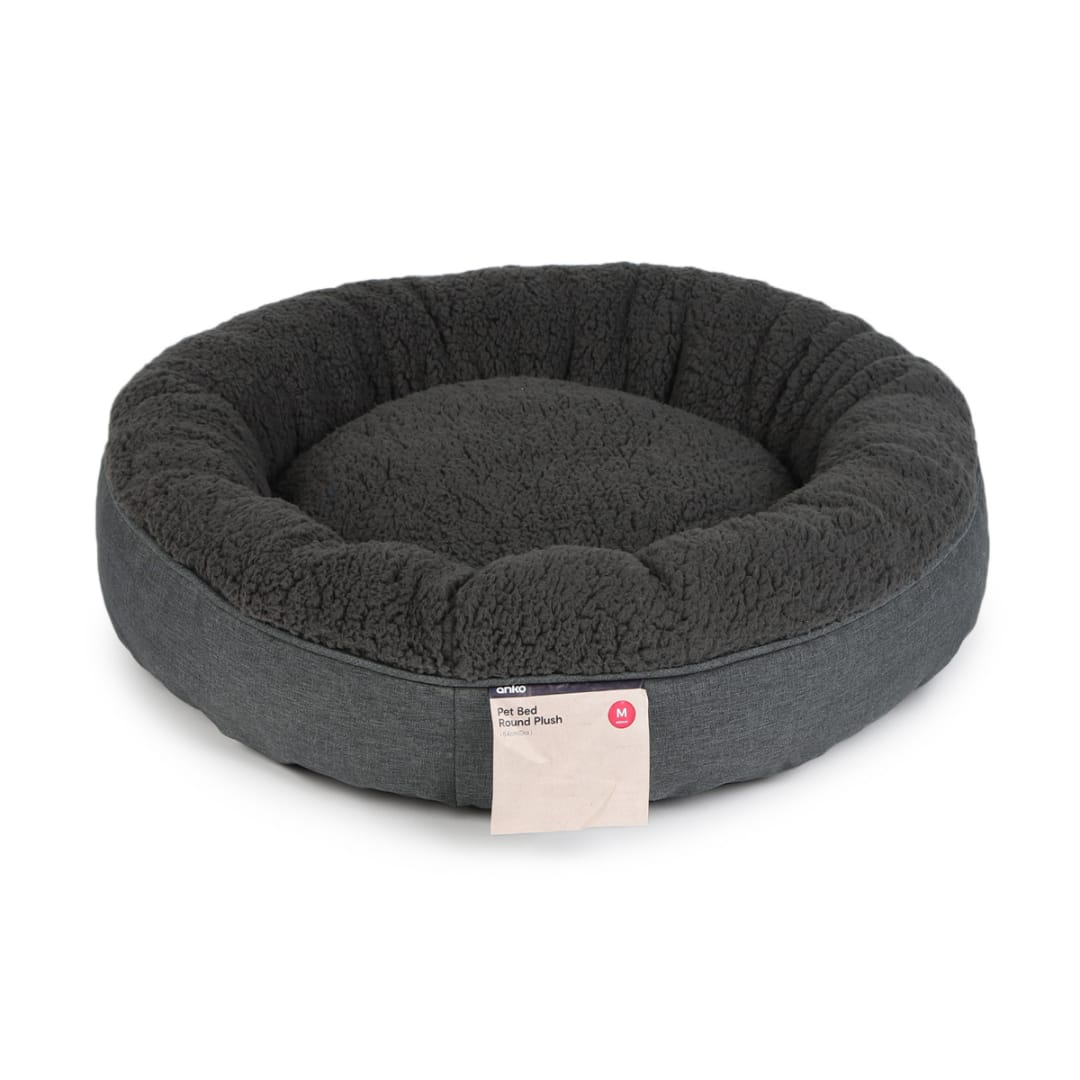 Pet Bed Round Plush - Medium - Kmart