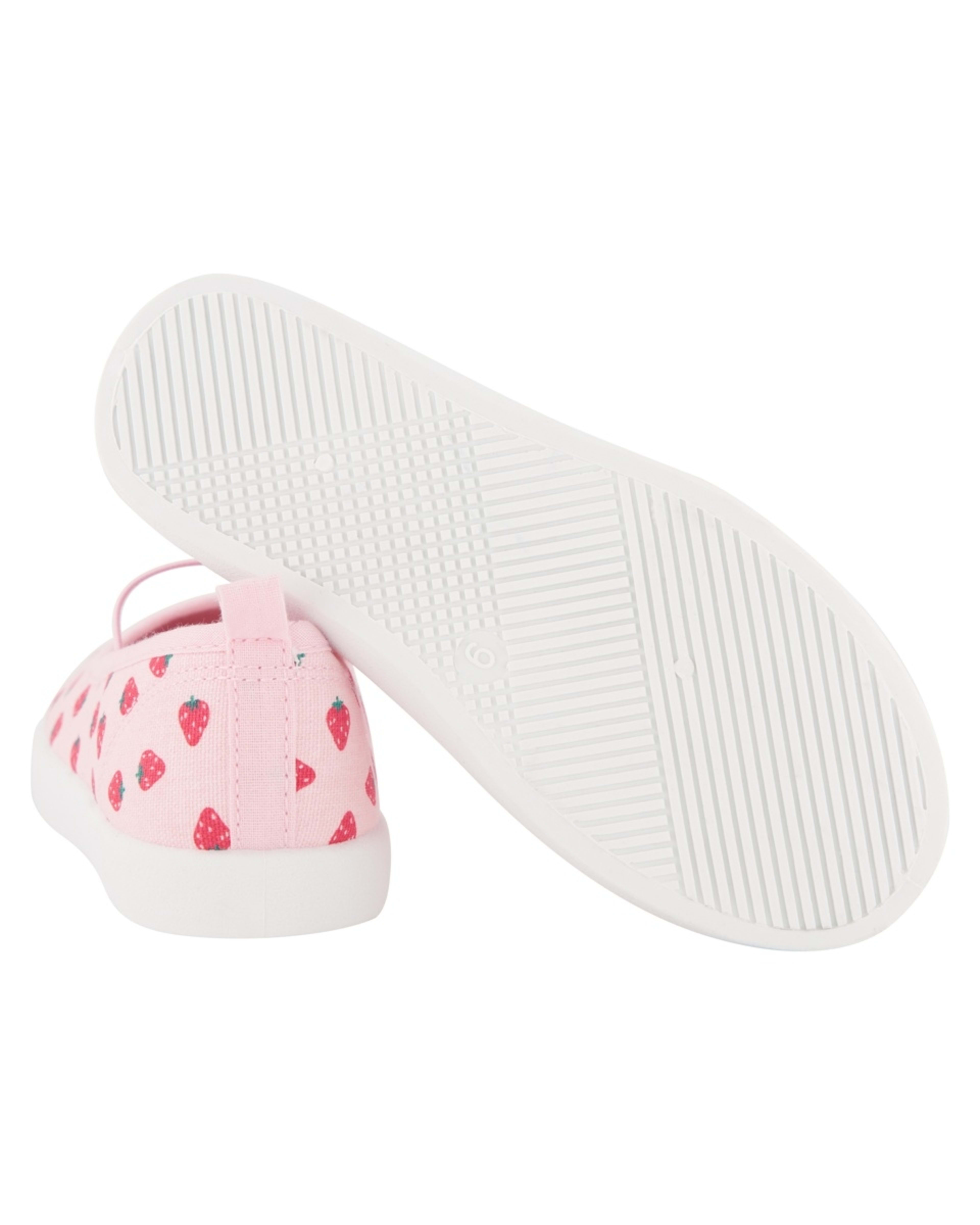 5 Junior Print Canvas Shoes STRAWBERRY PINK, 5 of 5