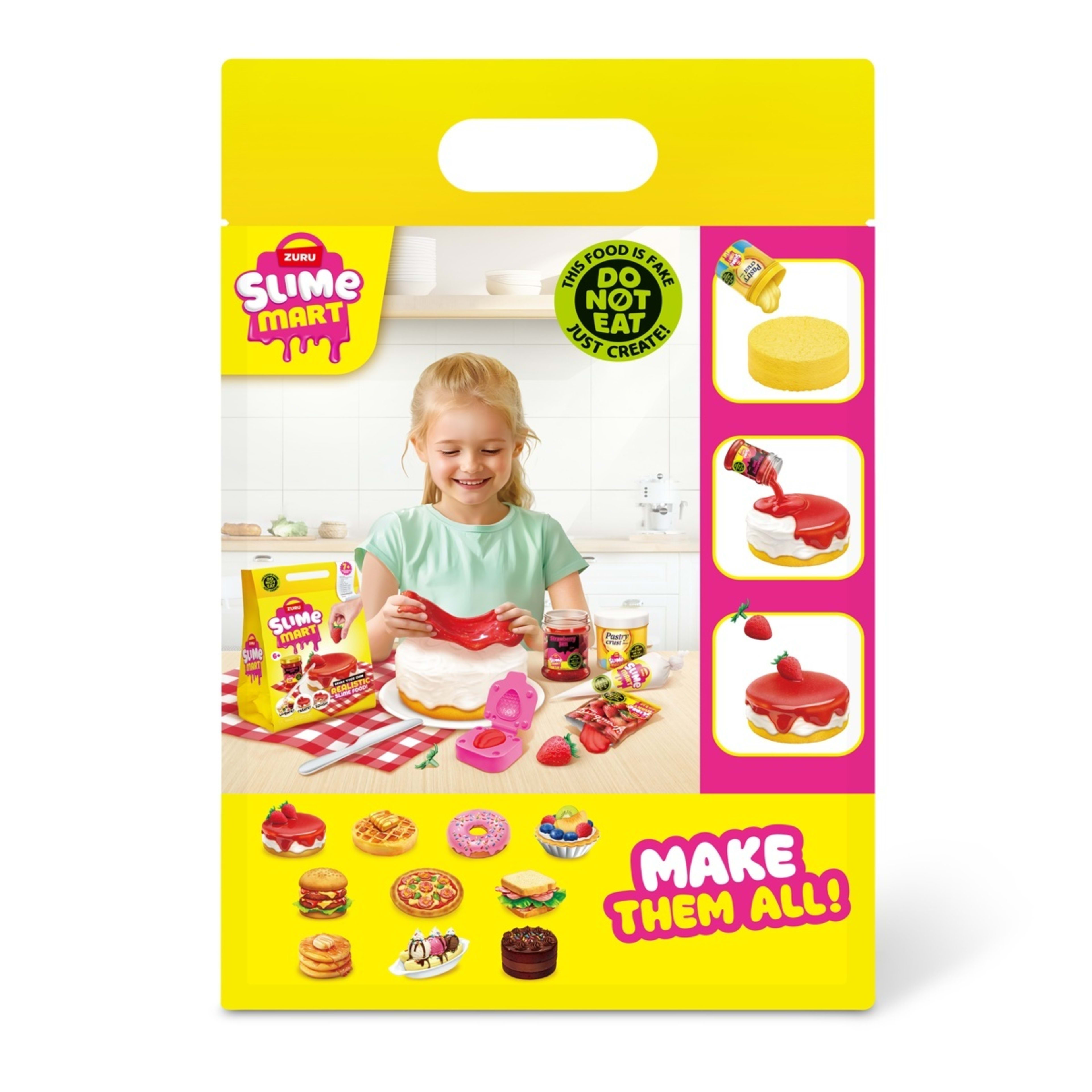 8 12 Piece Zuru Slime Mart Strawberry Cheesecake Playset, 8 of 8