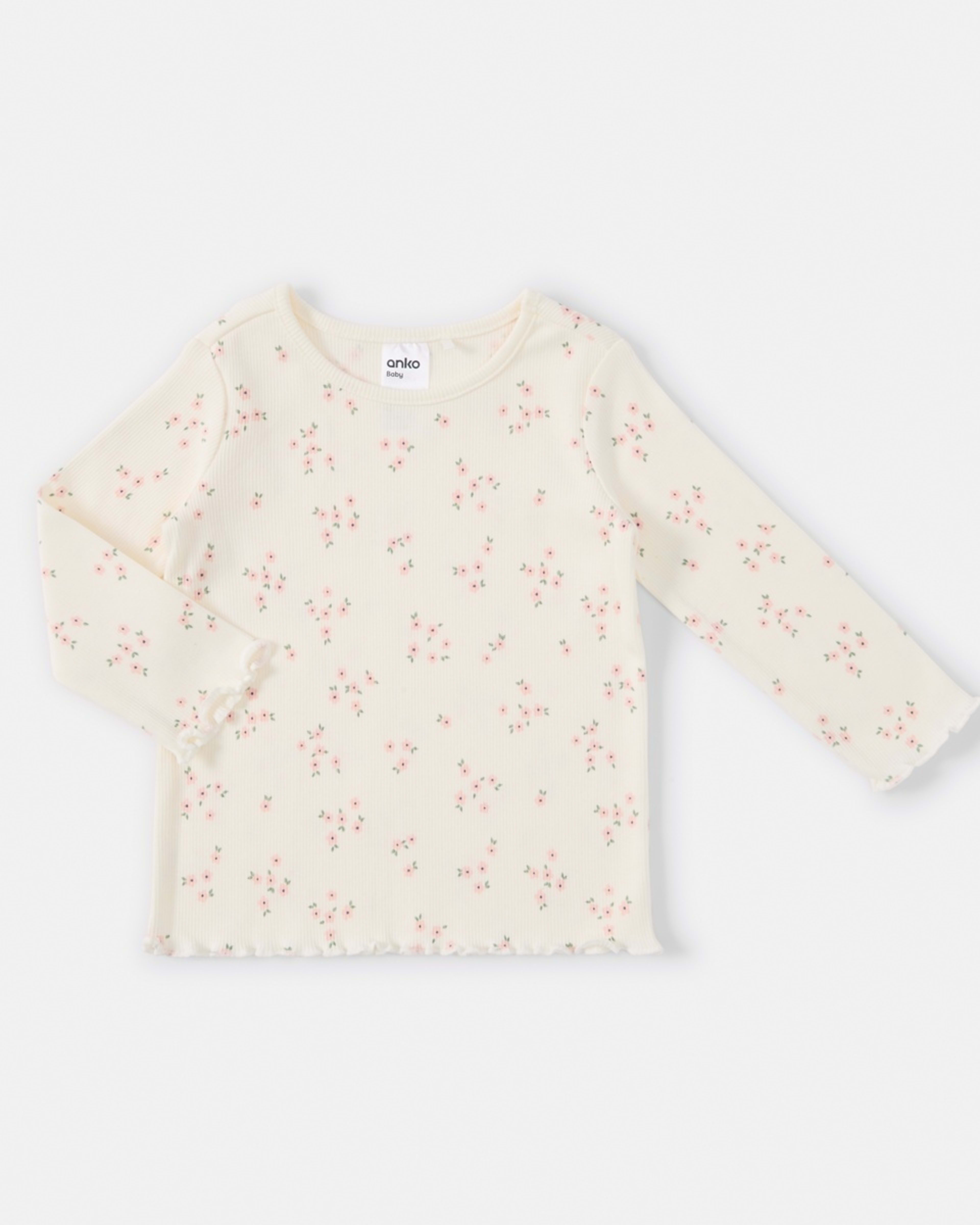 5 3 Pack Long Sleeve Ribbed T-shirt DITSY FLORAL, 5 of 8