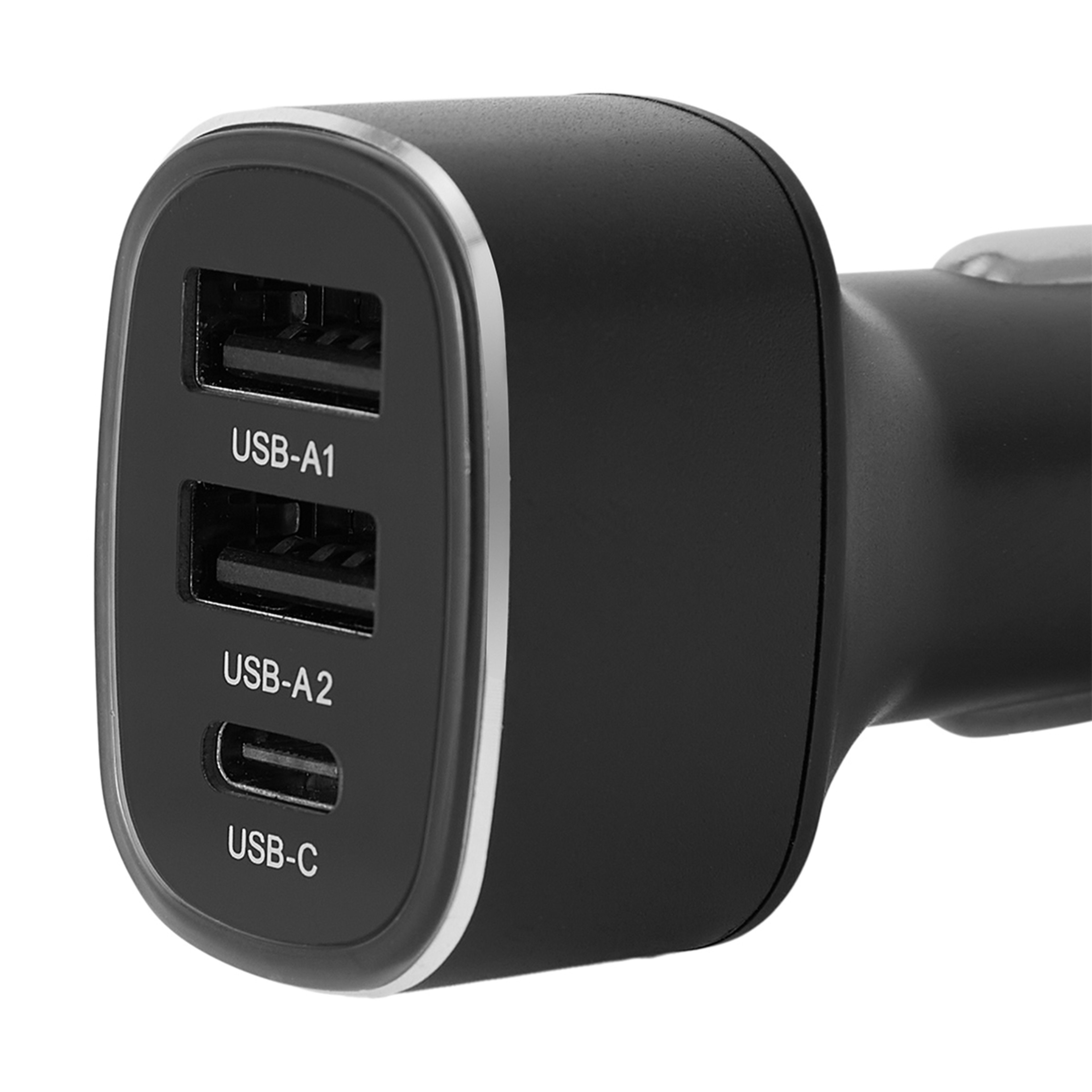 Car Charger with USB and USBC Black Kmart