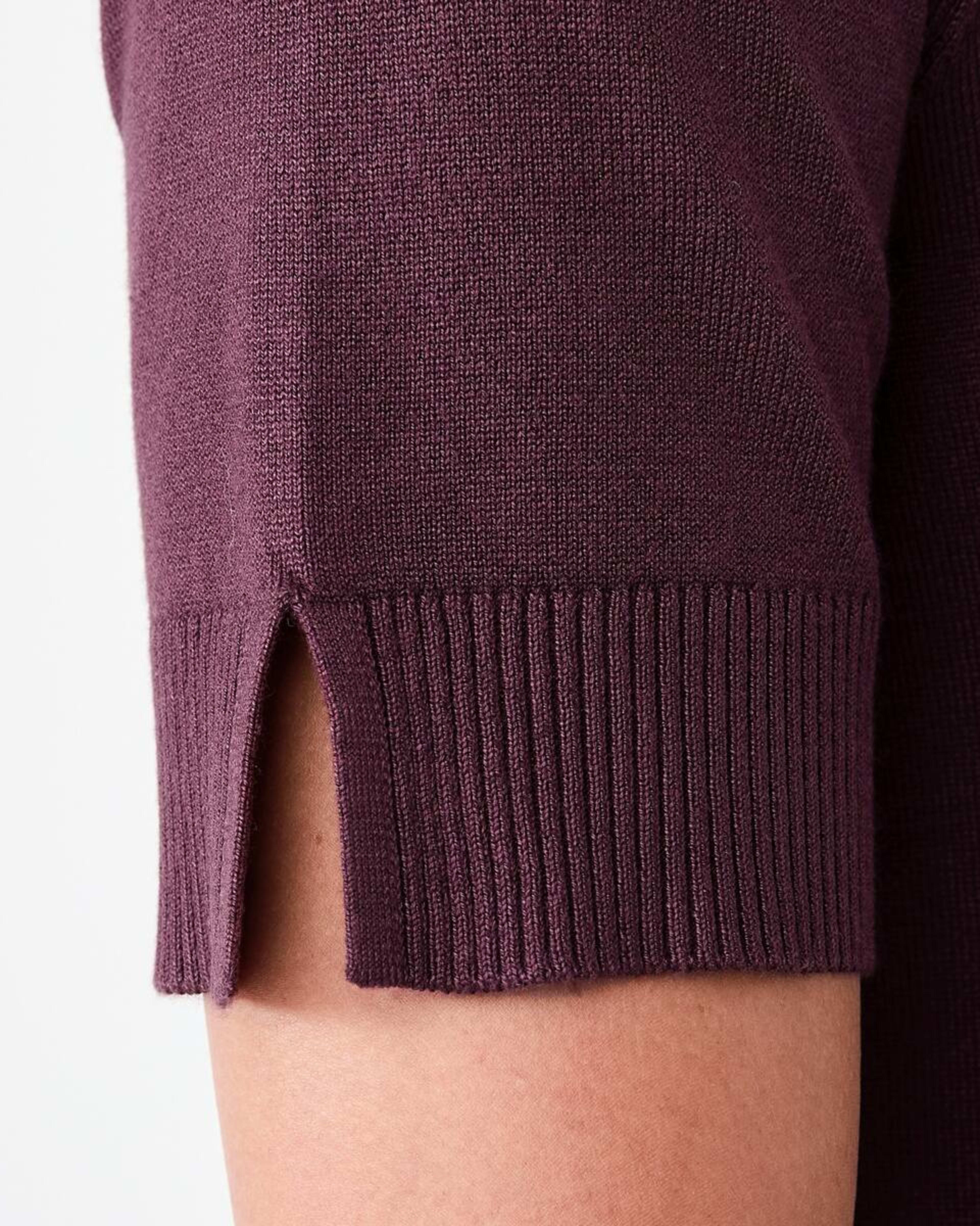 6 Short Elbow Sleeve Scoop Neck Top Mulberry, 6 of 6