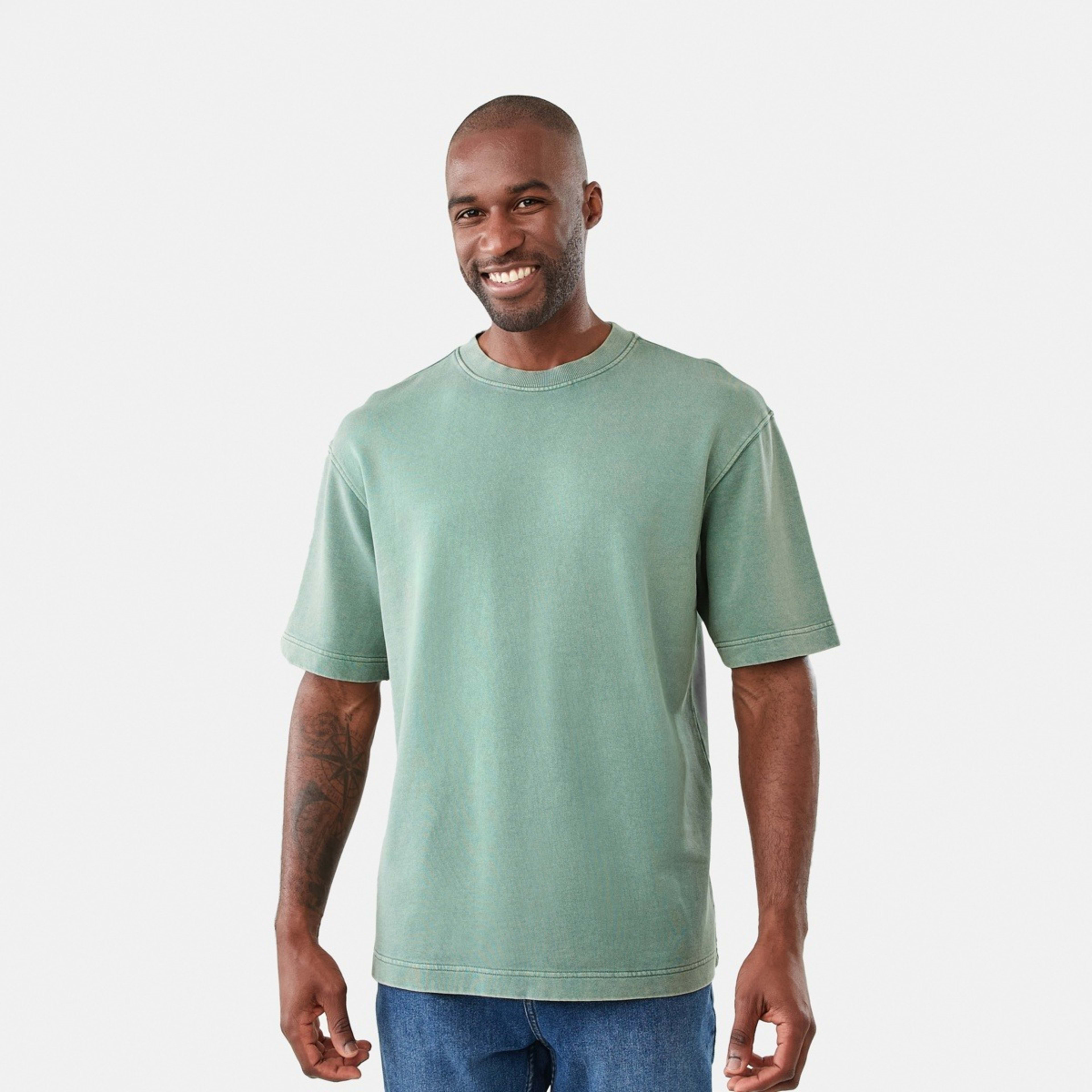 1 Terry Oversized T-shirt Chinois Green, 1 of 5