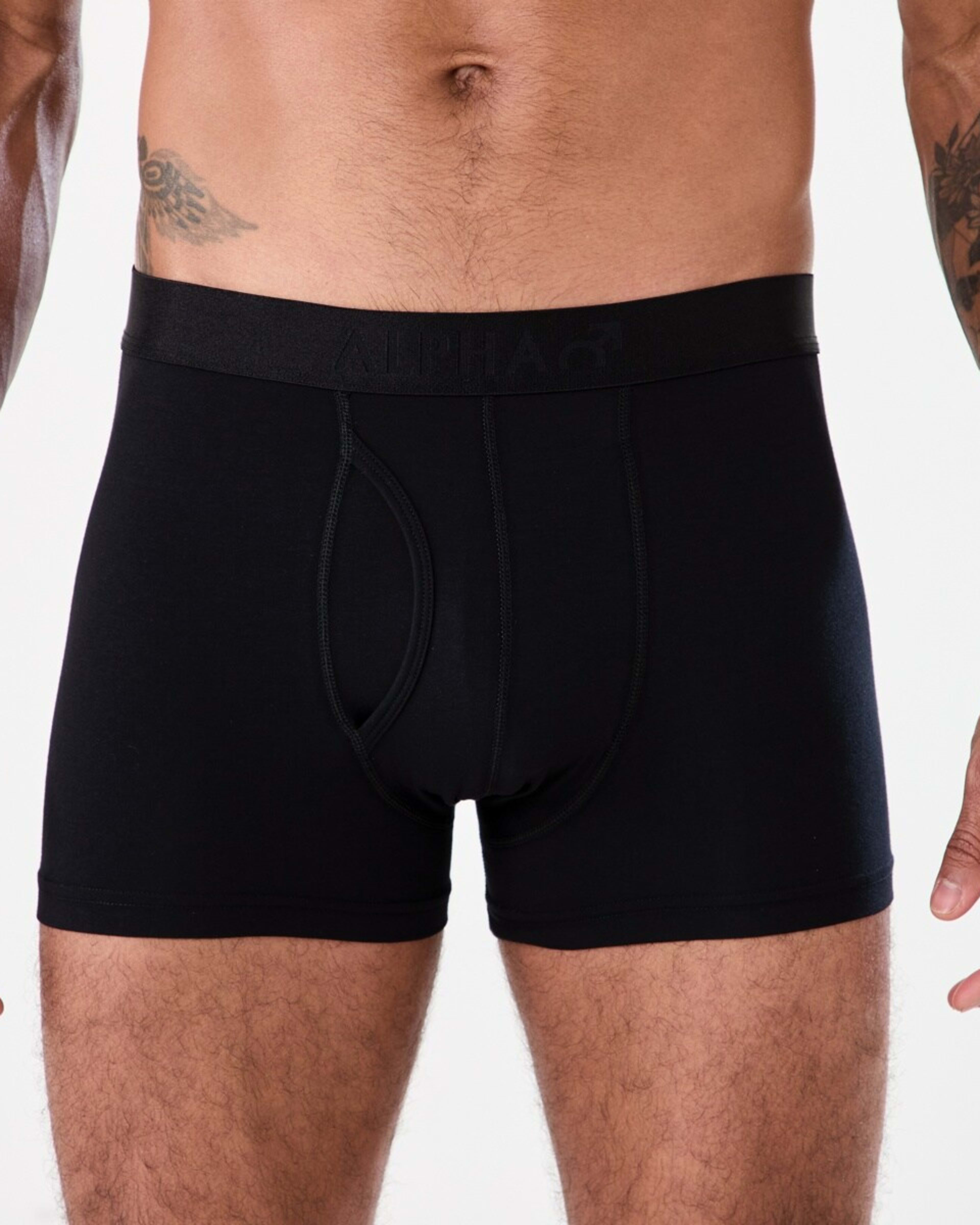 2 3 Pack Cotton Modal Trunks Black, 2 of 6