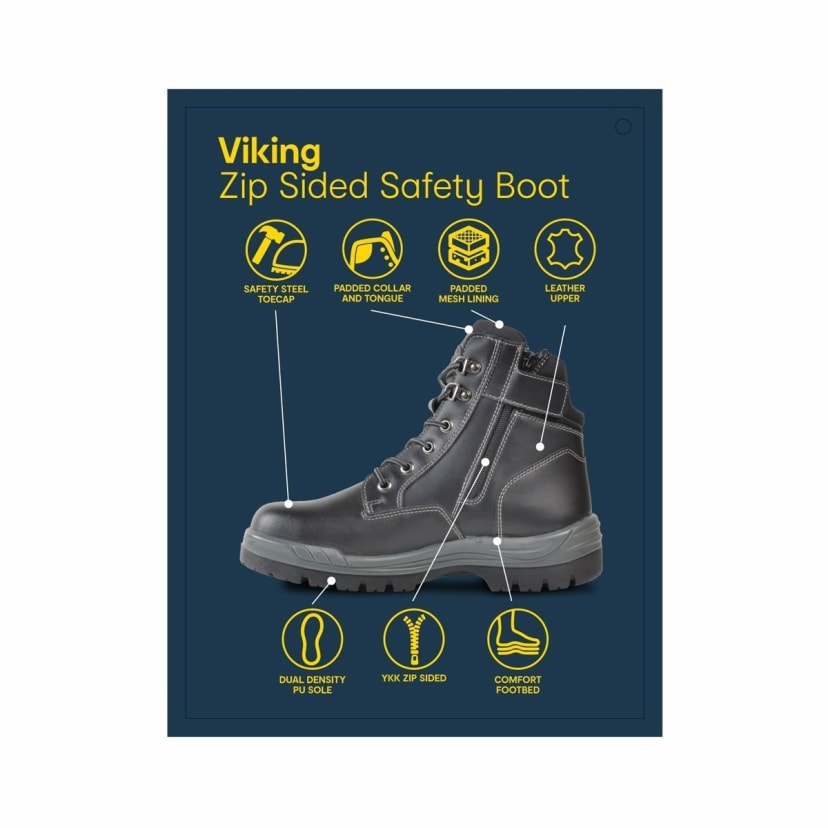 Side Zip Viking Work Boots Kmart
