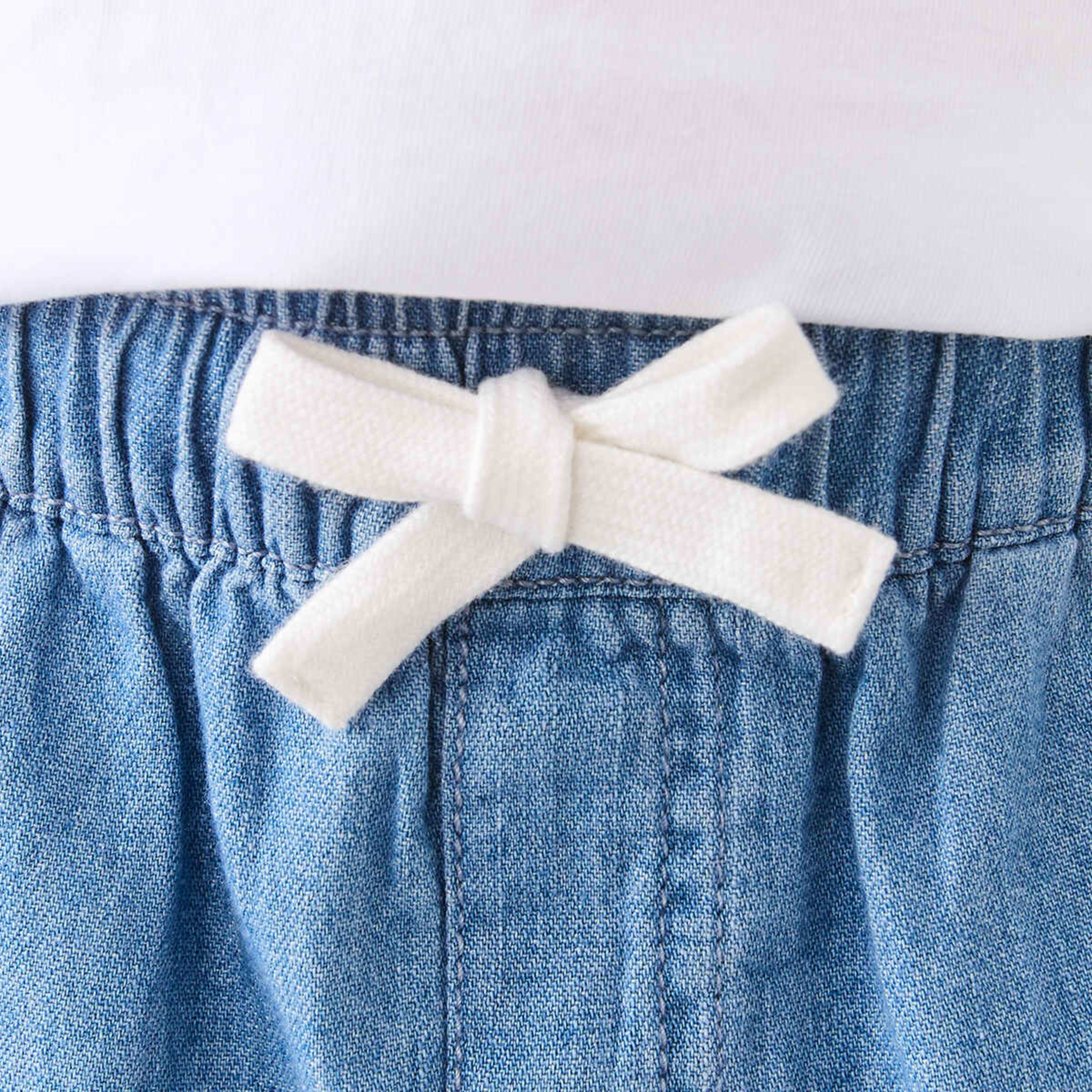 3 Cargo Denim Shorts Light Wash, 3 of 8