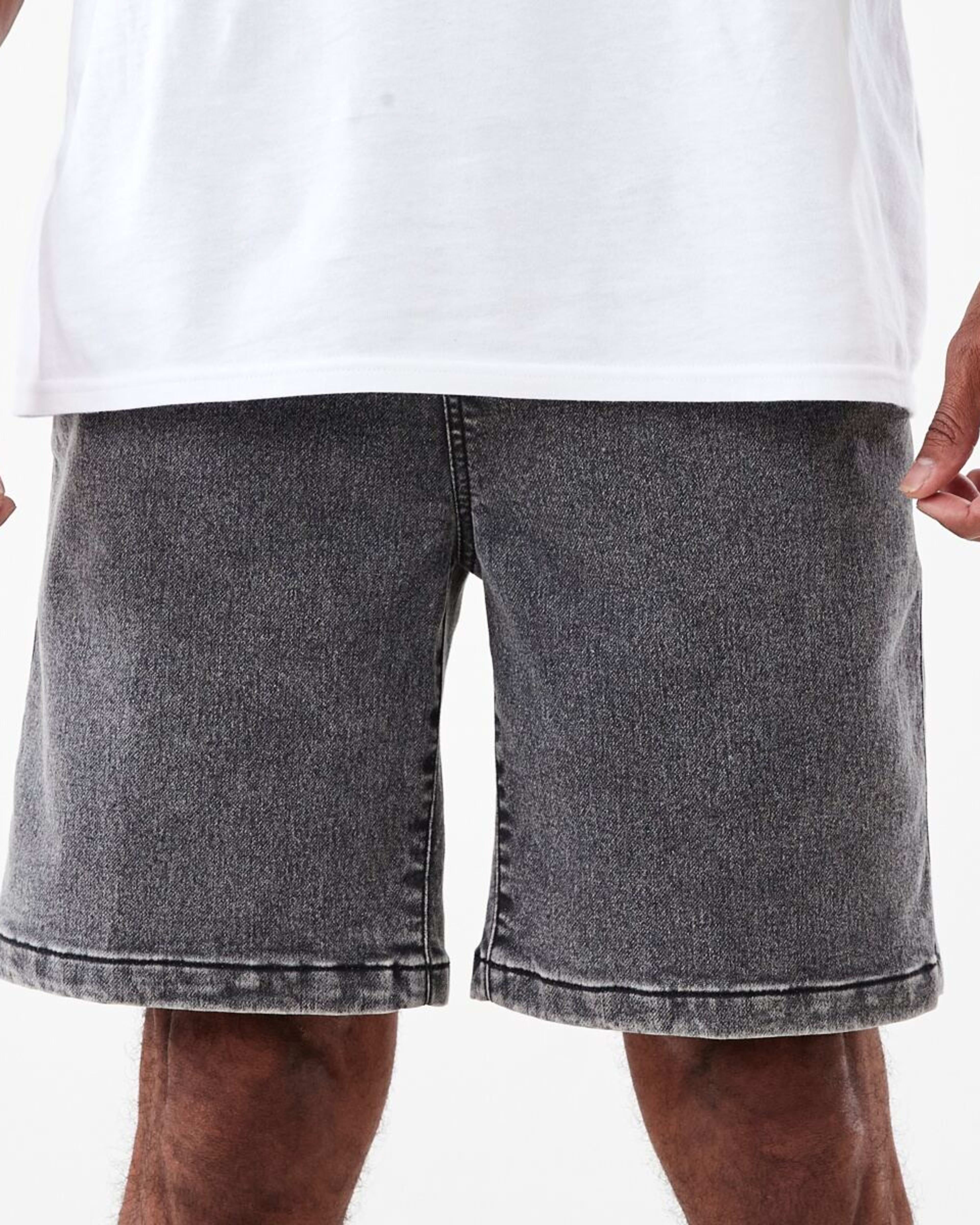 1 Denim Jogger Shorts Vintage Black