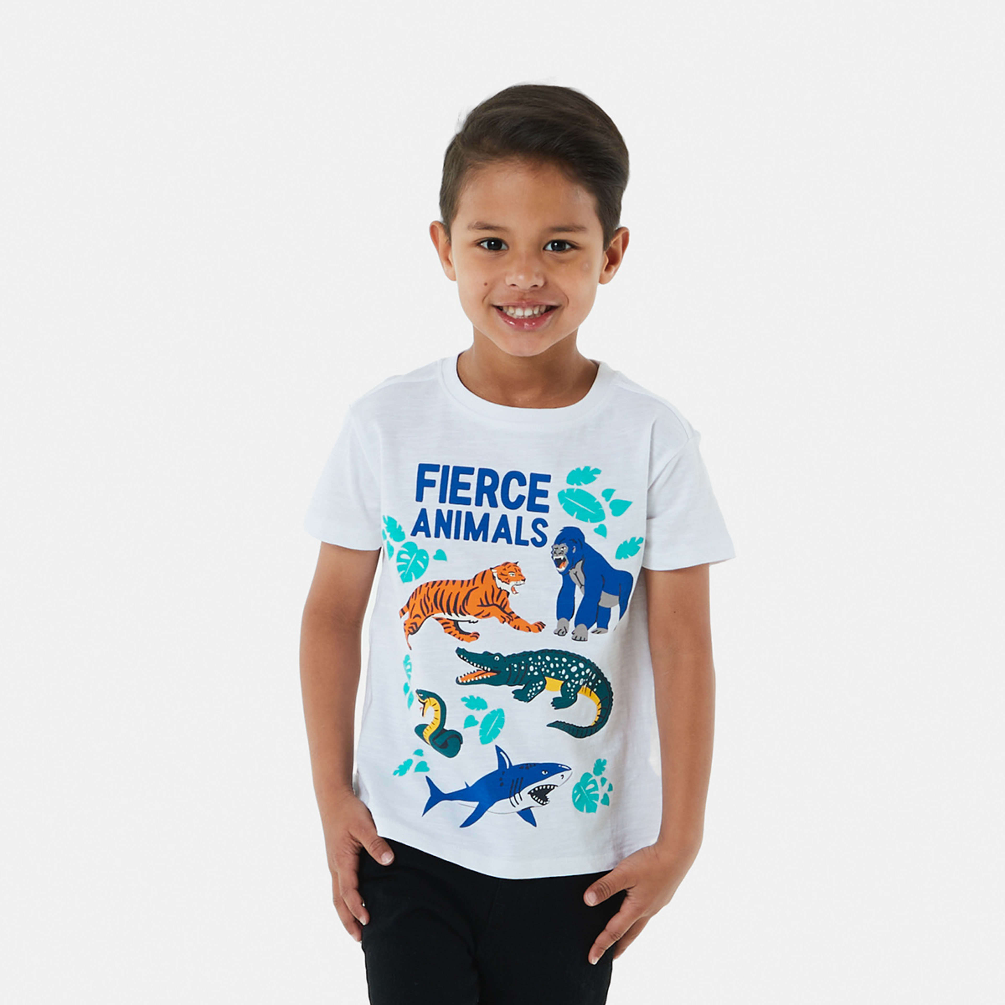 1 Printed T-shirt Wht Fierce, 1 of 8