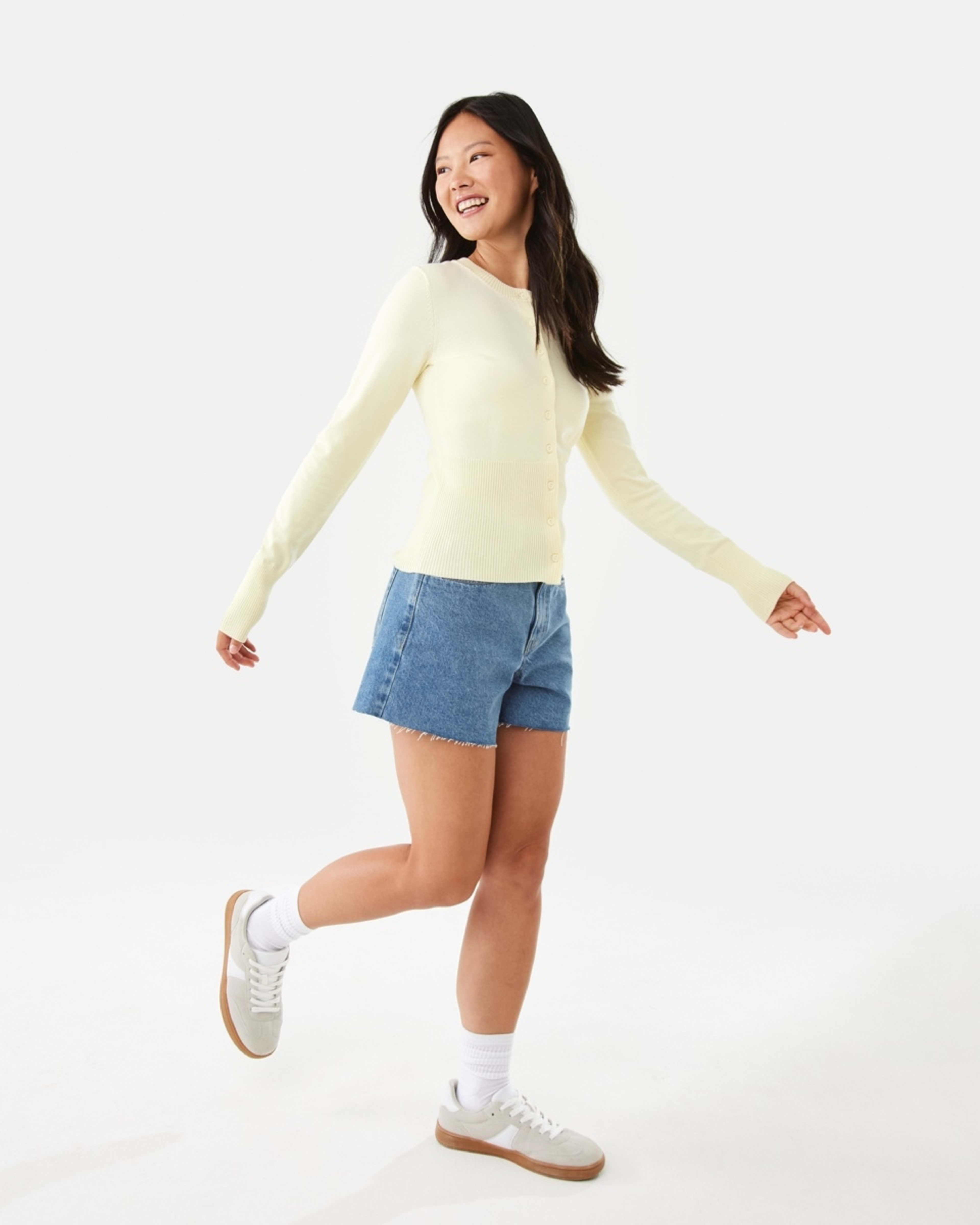 5 Fitted Cardigan Glow Yellw, 5 of 10