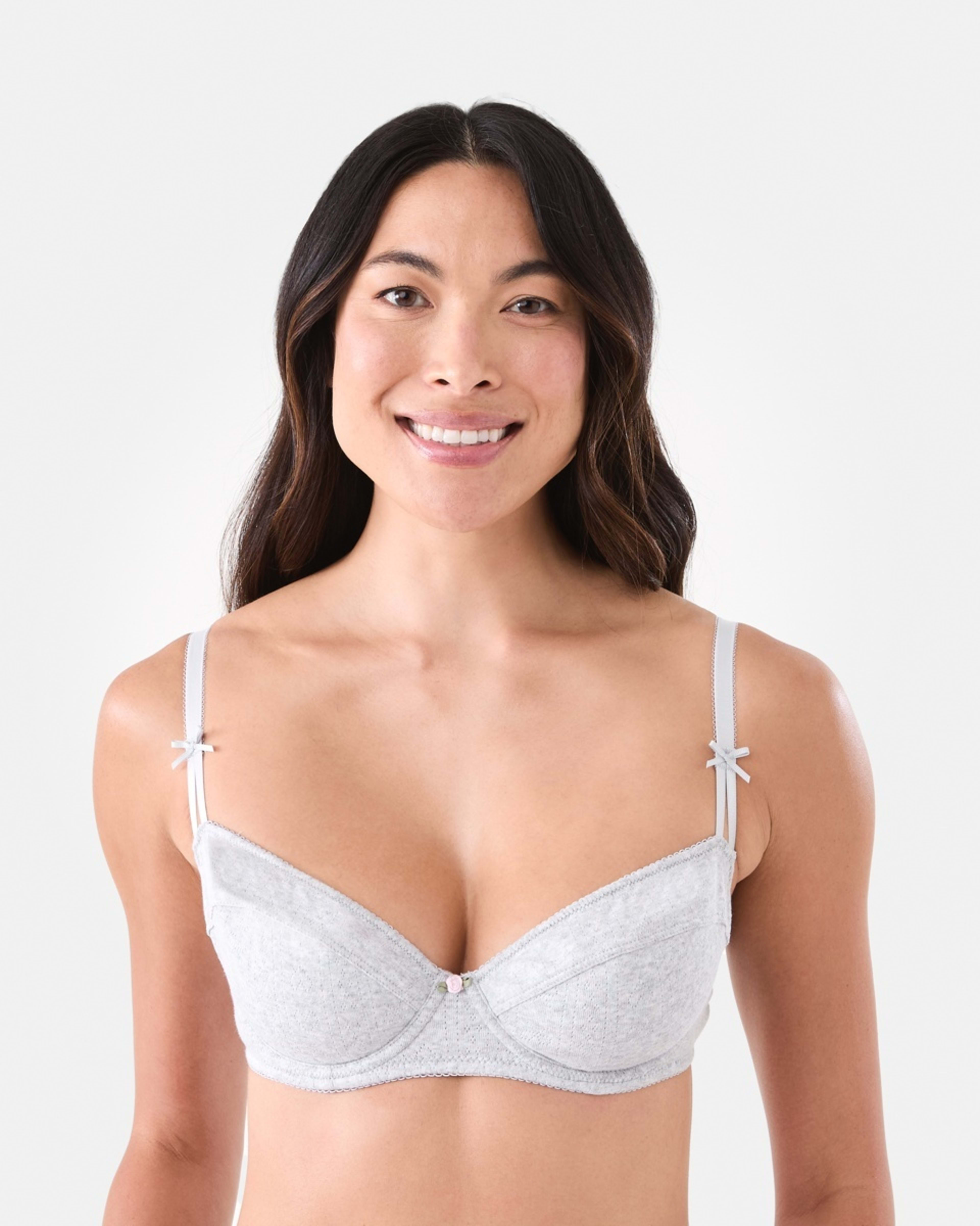 1 Pointelle Soft Cup Bra Slvr Marle