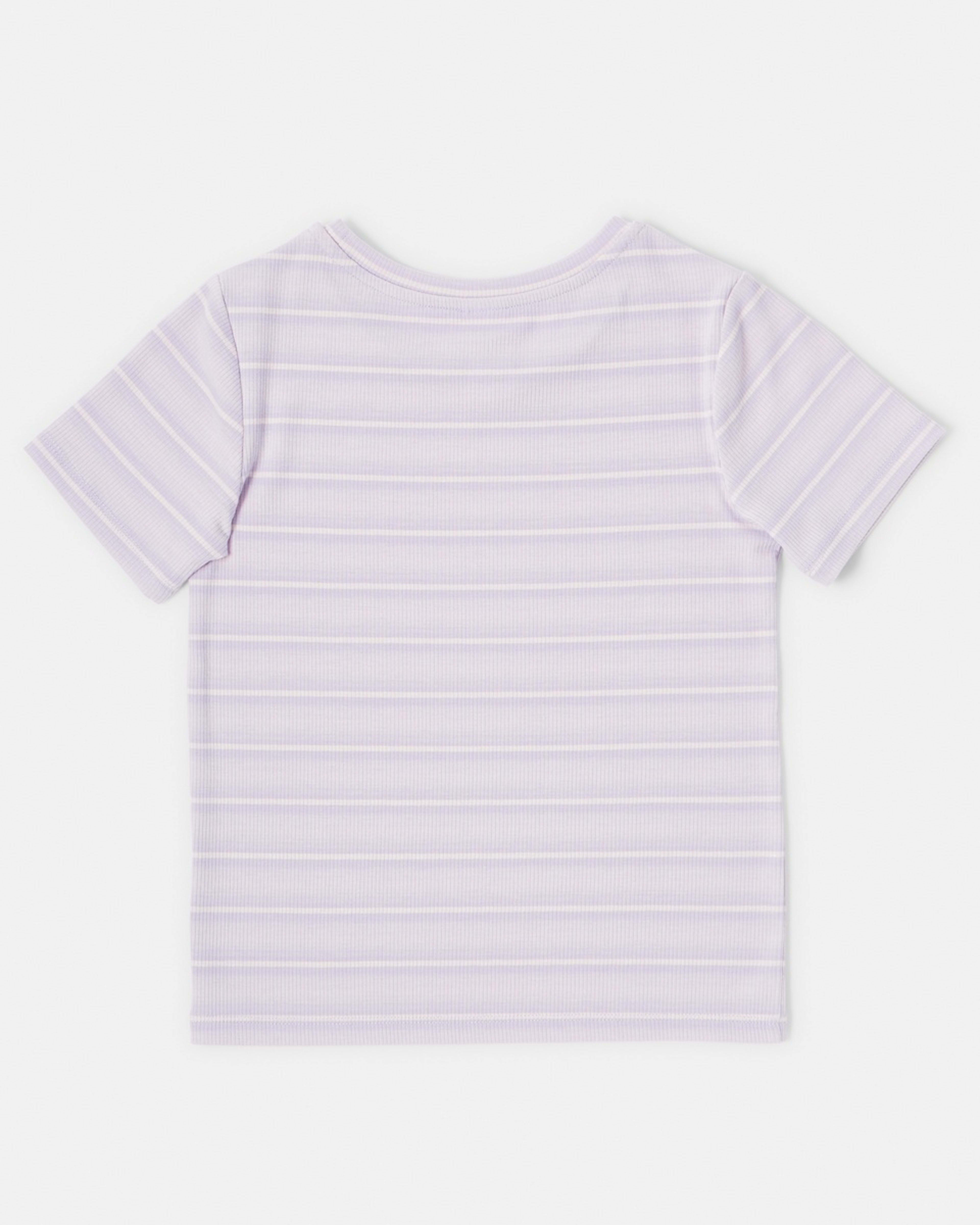 9 Short Sleeve Rib Top Pur Stripe, 9 of 9