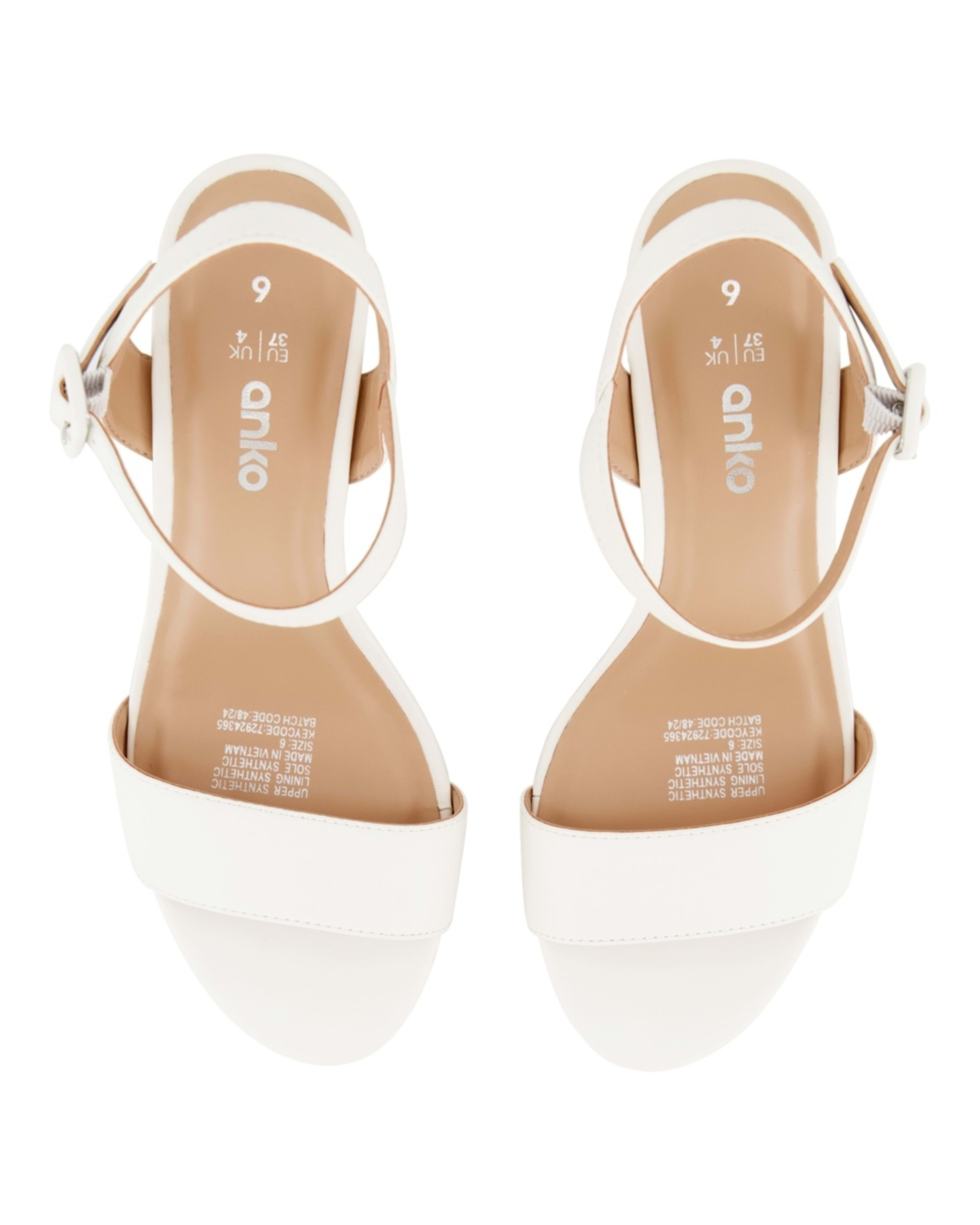 4 Basic Block Heel Dress Sandals Snw White, 4 of 5