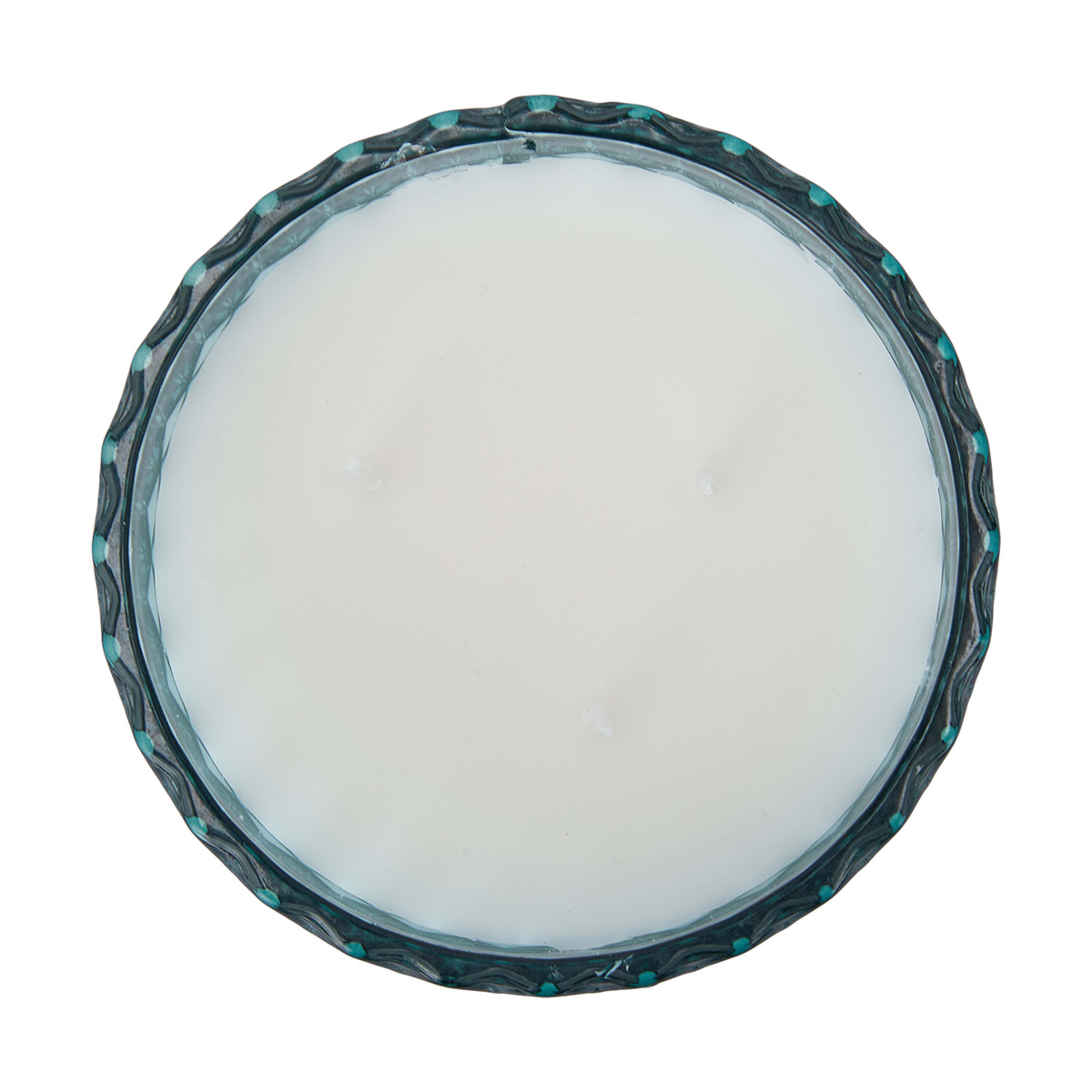 Wood Sage & Sea Salt Geo Fragrant Candle Blue Kmart