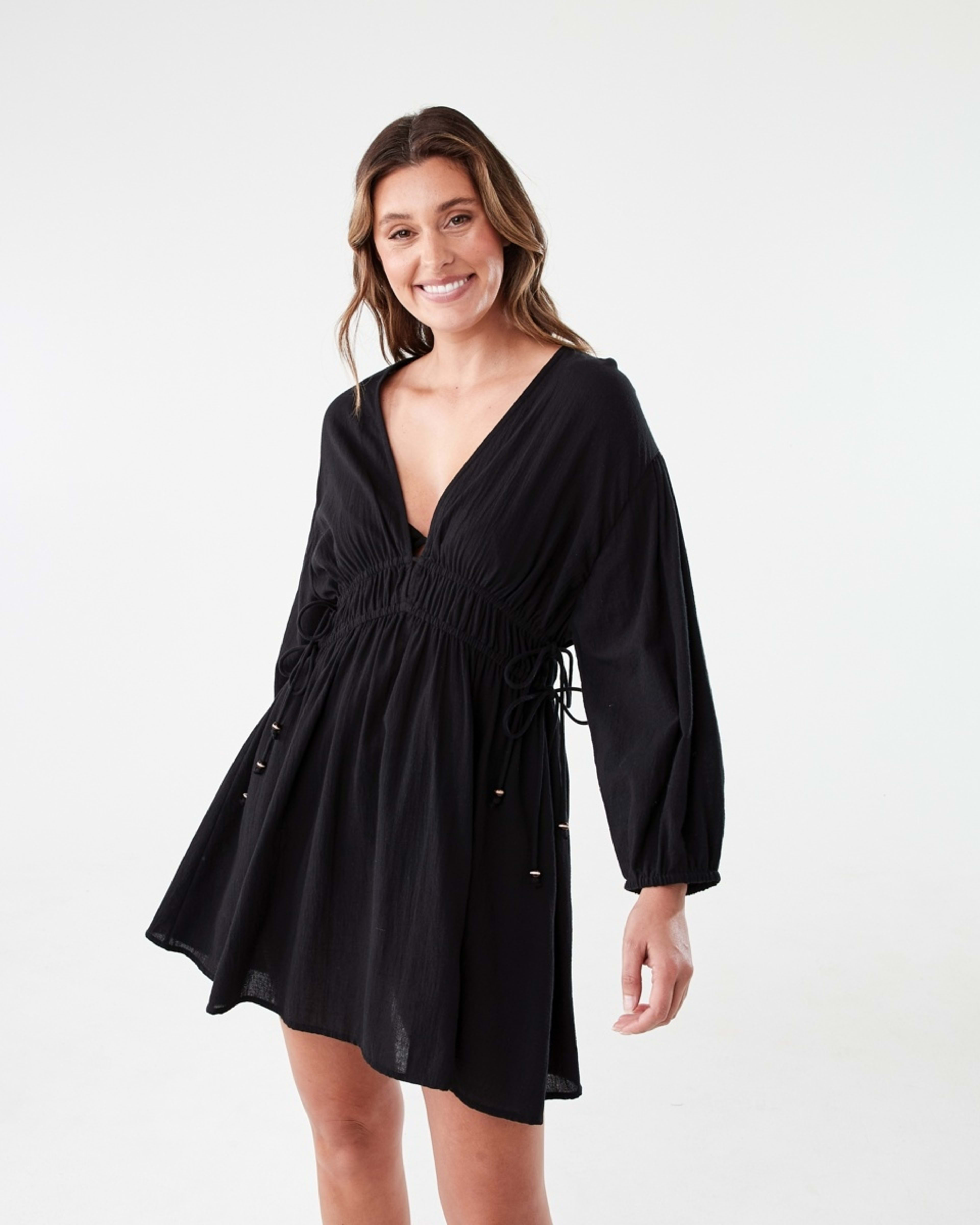 1 Beach Mini Dress BLACK