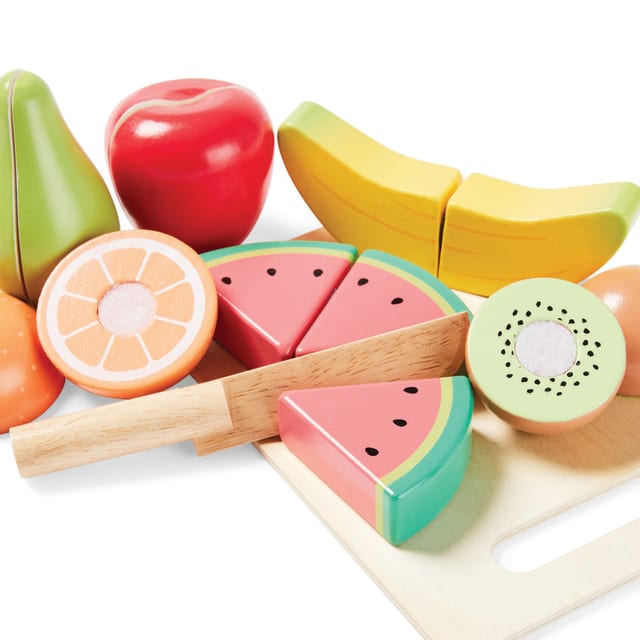 8 Piece Wooden Fruit Cutting Set Kmart