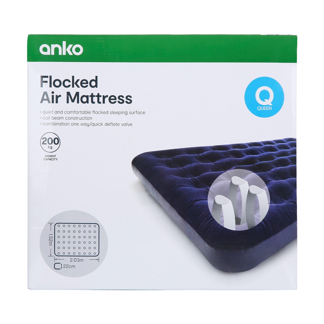 Flocked Air Mattress Queen Bed Kmart