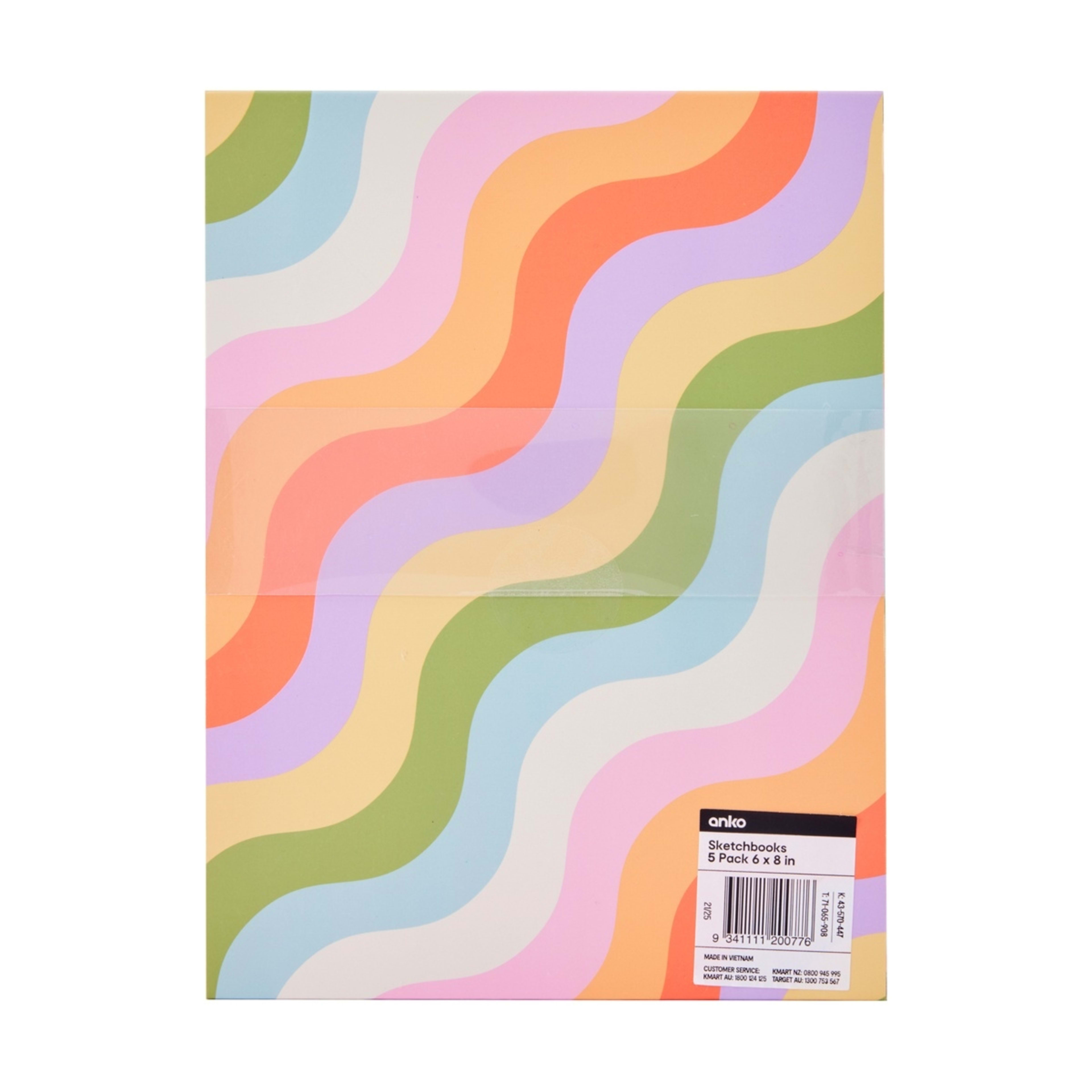 6 5 Pack 6in. x 8in. Sketchbooks, 6 of 6