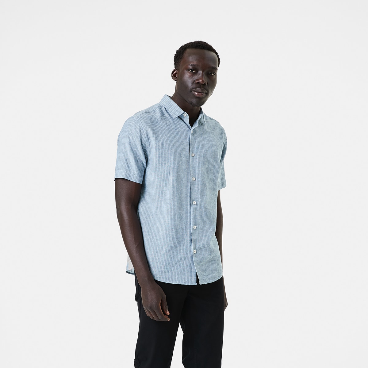 Short Sleeve Linen Blend Shirt - Kmart