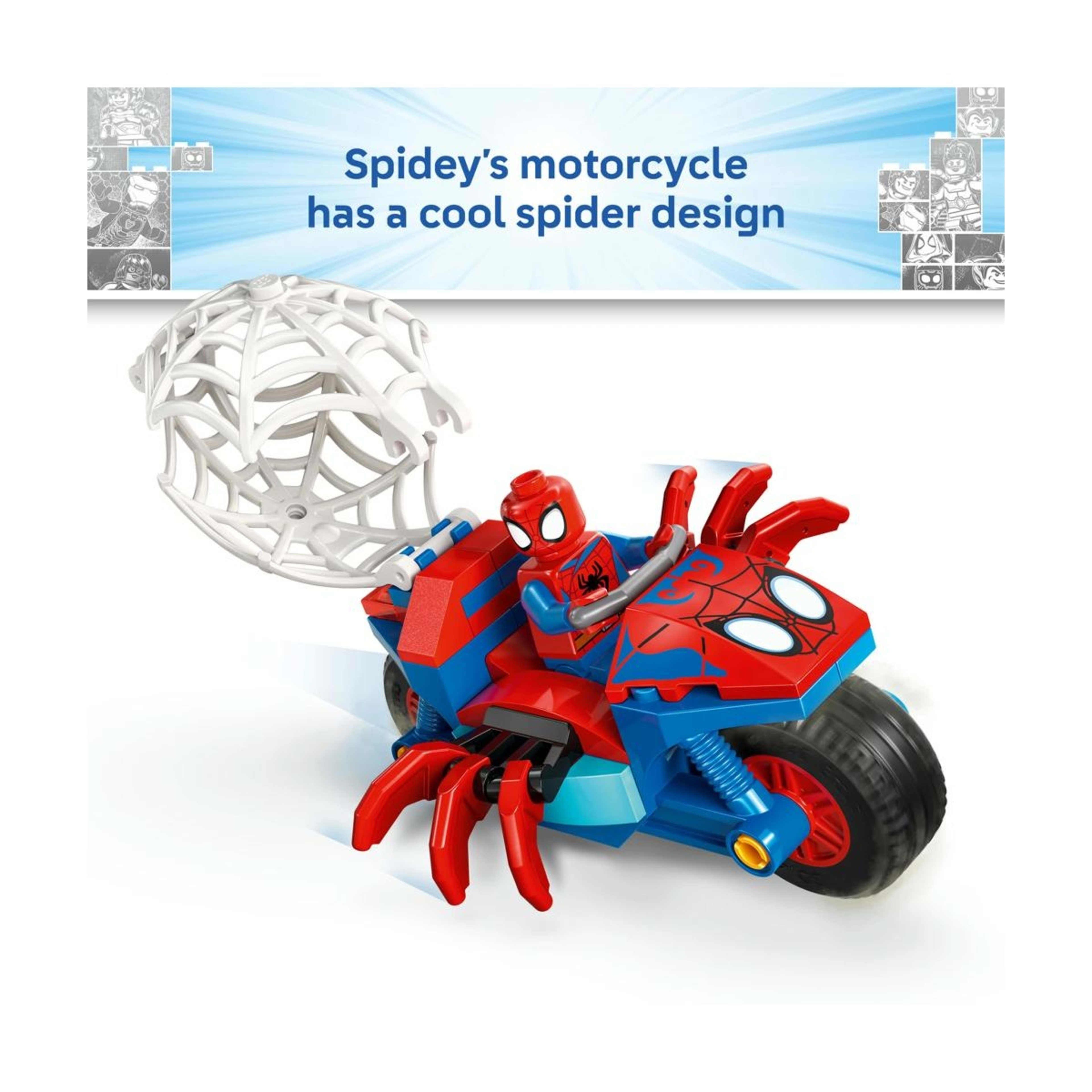 6 LEGO Spidey on his Motorcycle vs. Rhino 11206, 6 of 10