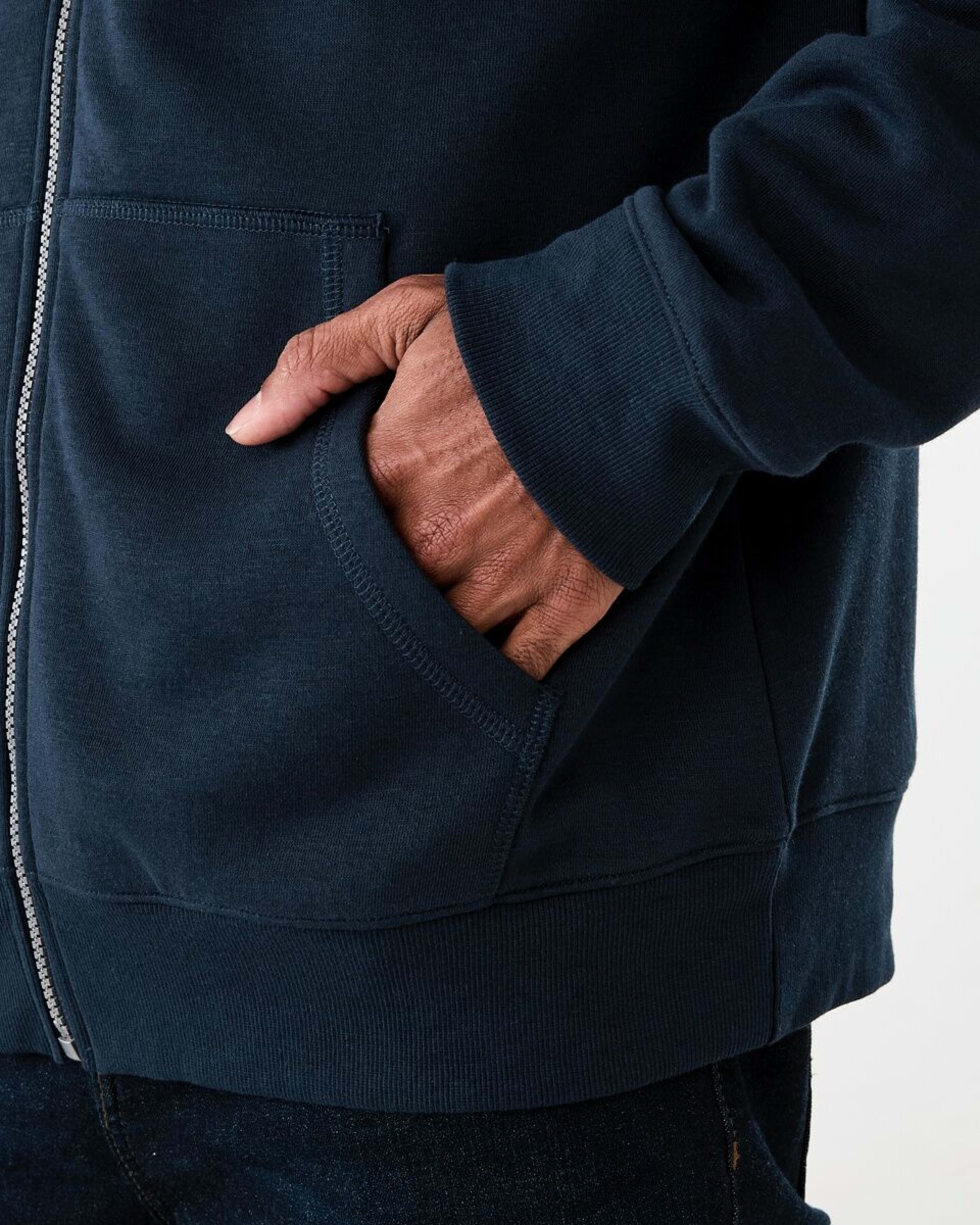 7 Comfort Zip Through Hoodie Dark Sapphire, 7 of 7