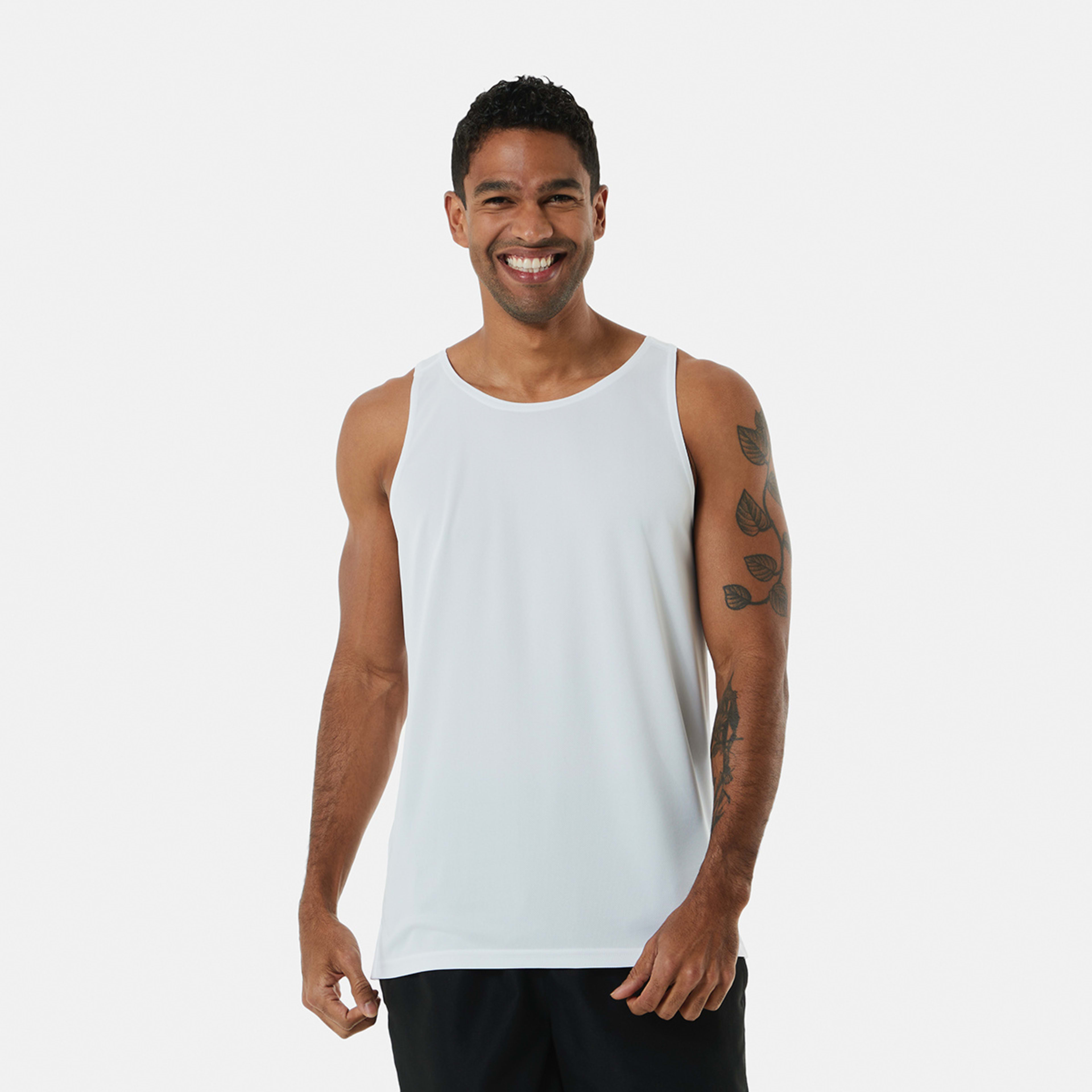 1 Active Mens Mesh Tank White, 1 of 6