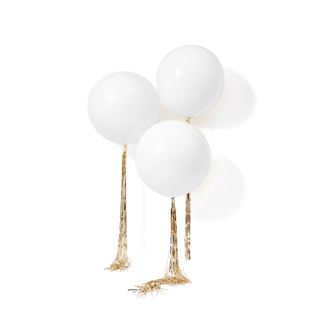 3 Pack Round Balloon with Tassel Kmart