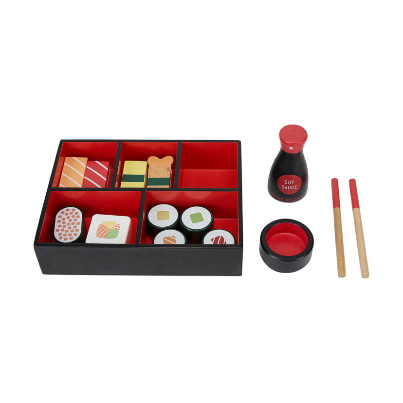 15 Piece Wooden Sushi Set Kmart