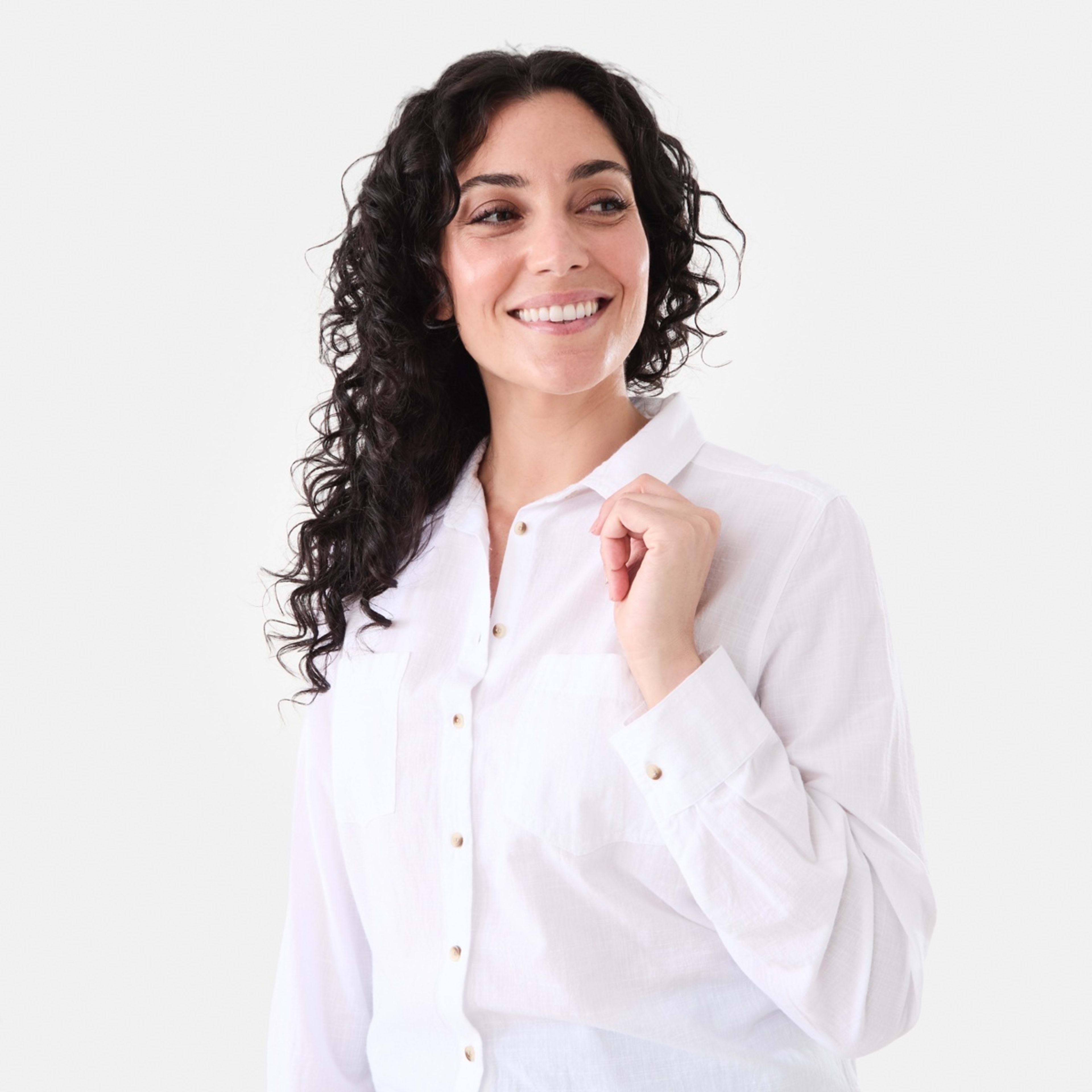 4 Long Sleeve Casual Shirt White, 4 of 6