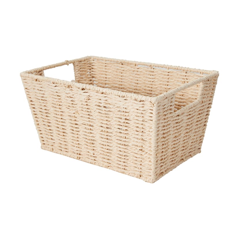 Rectangle Tapered Paper Rope Basket Natural Kmart