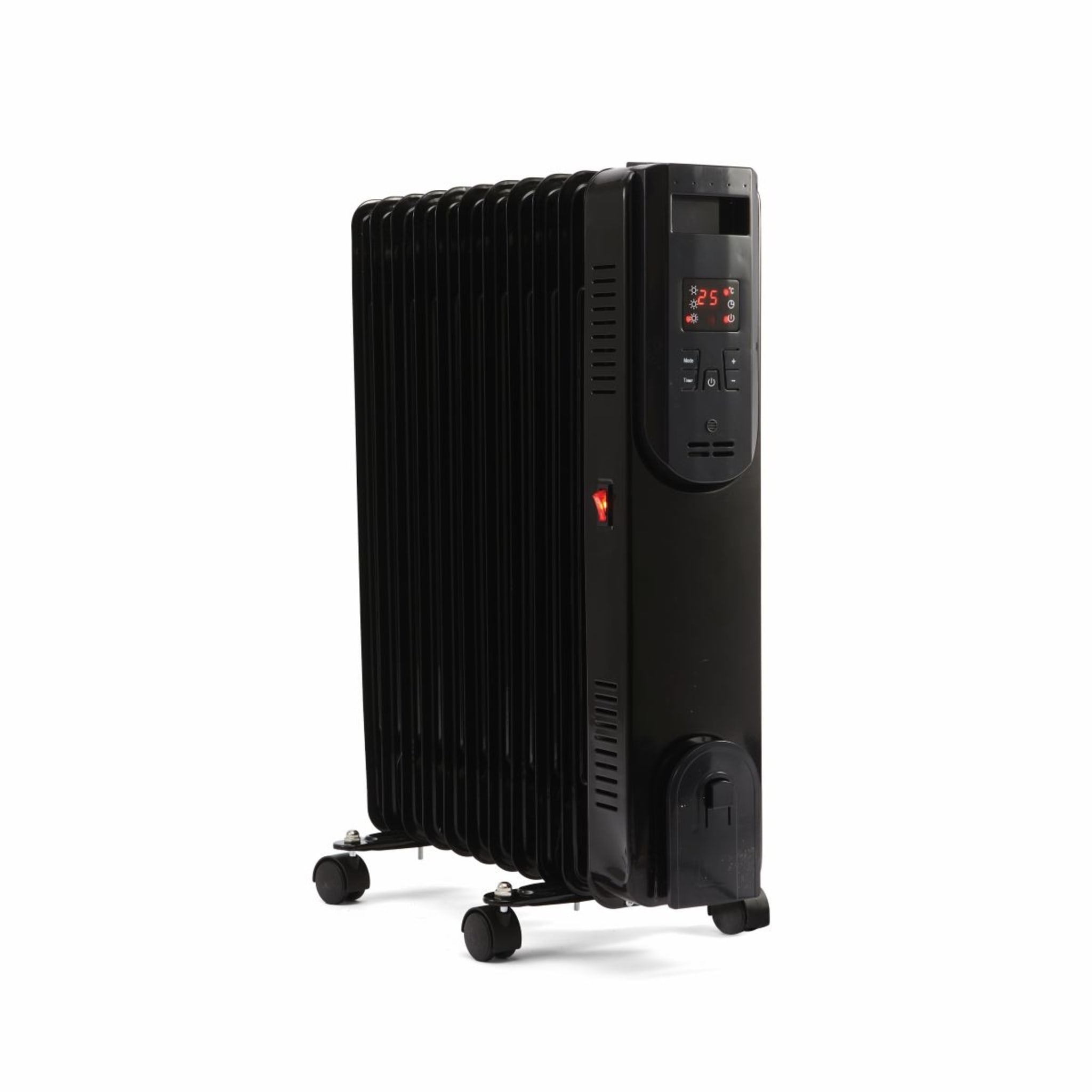 11 Fin Digital Oil Heater - Black - Kmart