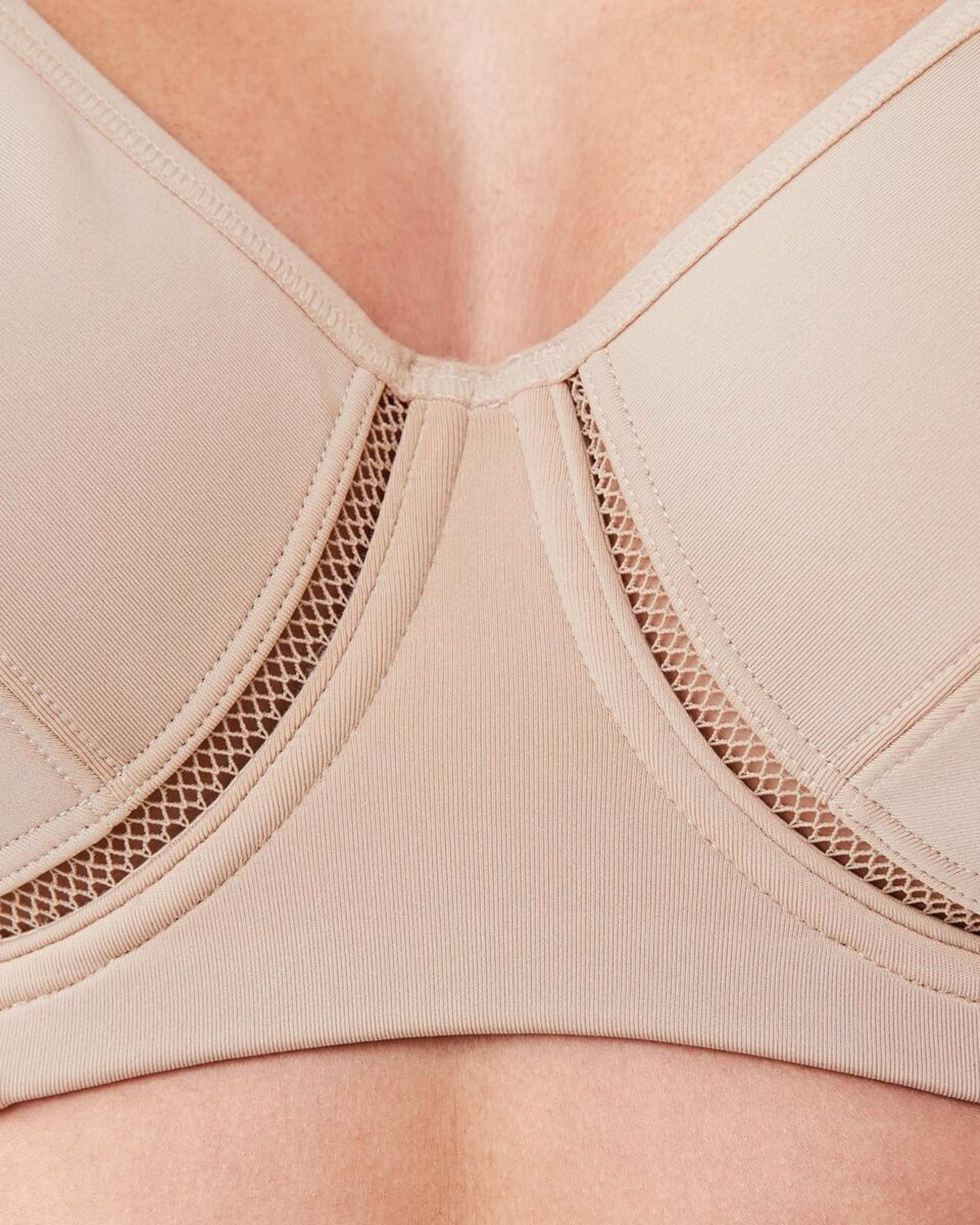 6 Cross Elastic Underwire High Support Sports Bra LIGHT FAWN, 6 of 7