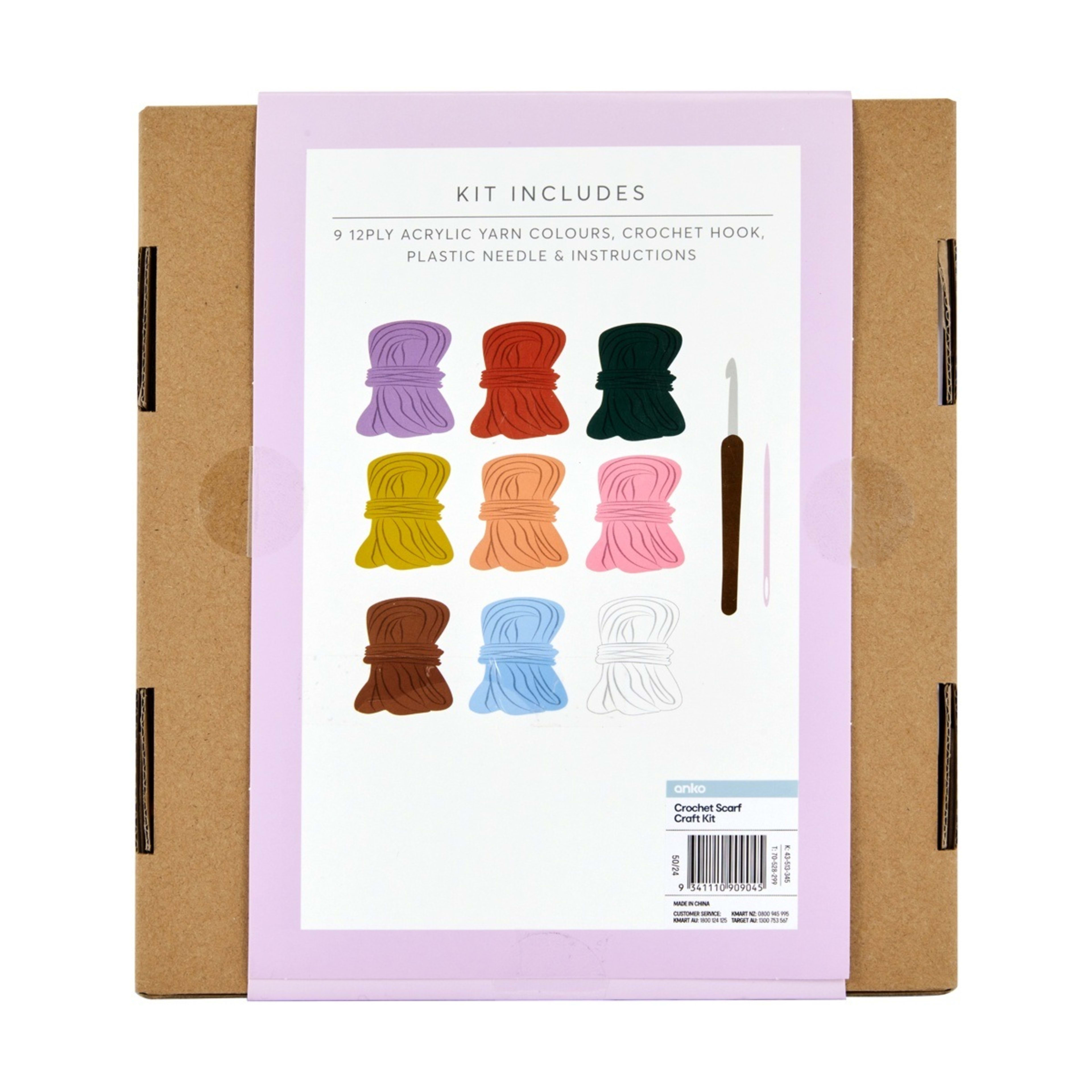3 Crochet Scarf Craft Kit, 3 of 4