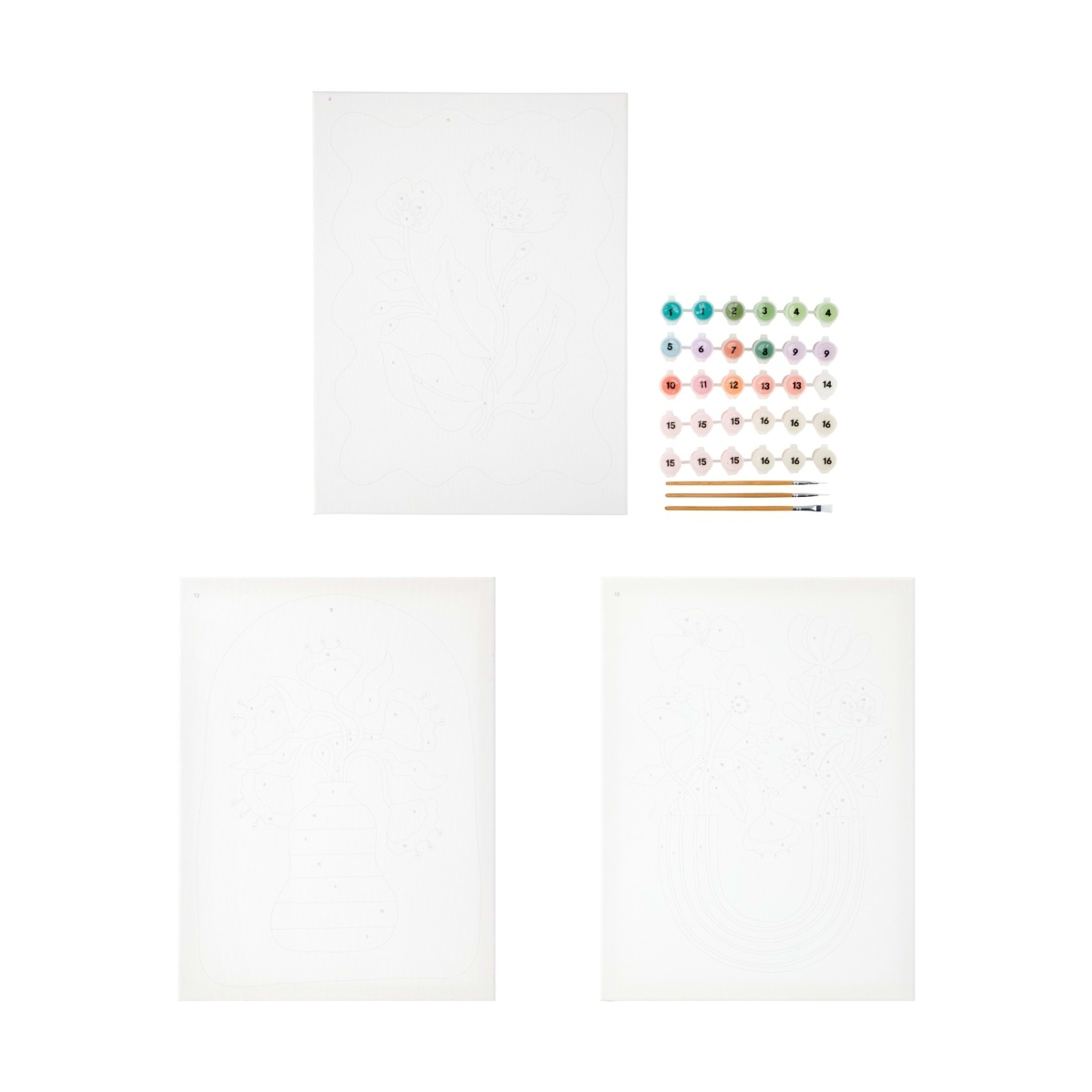 2 3 Pack Paint By Numbers - Bold Floral, 2 of 3