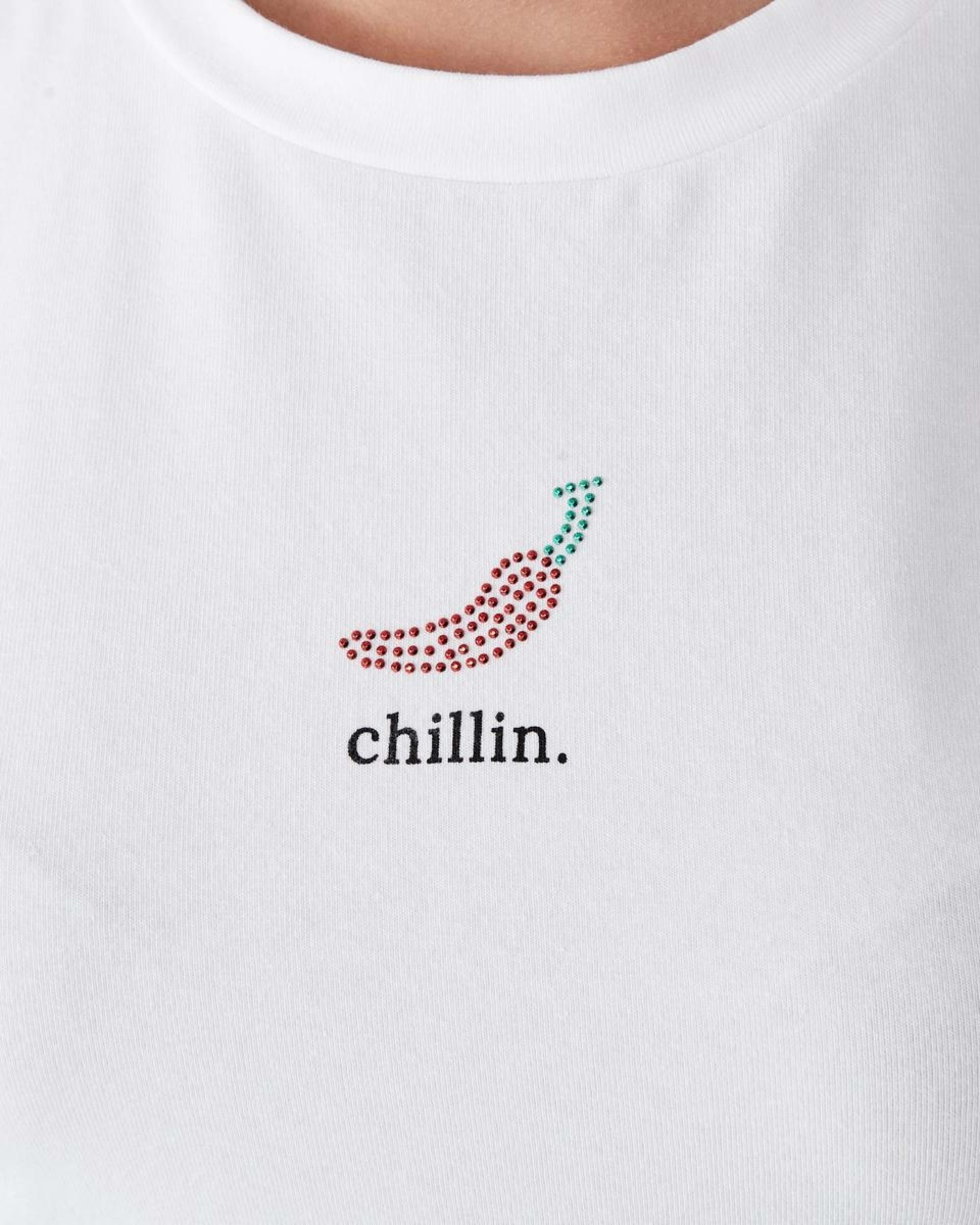 5 Short Sleeve Embellished Baby T-shirt Wht Chilli, 5 of 7