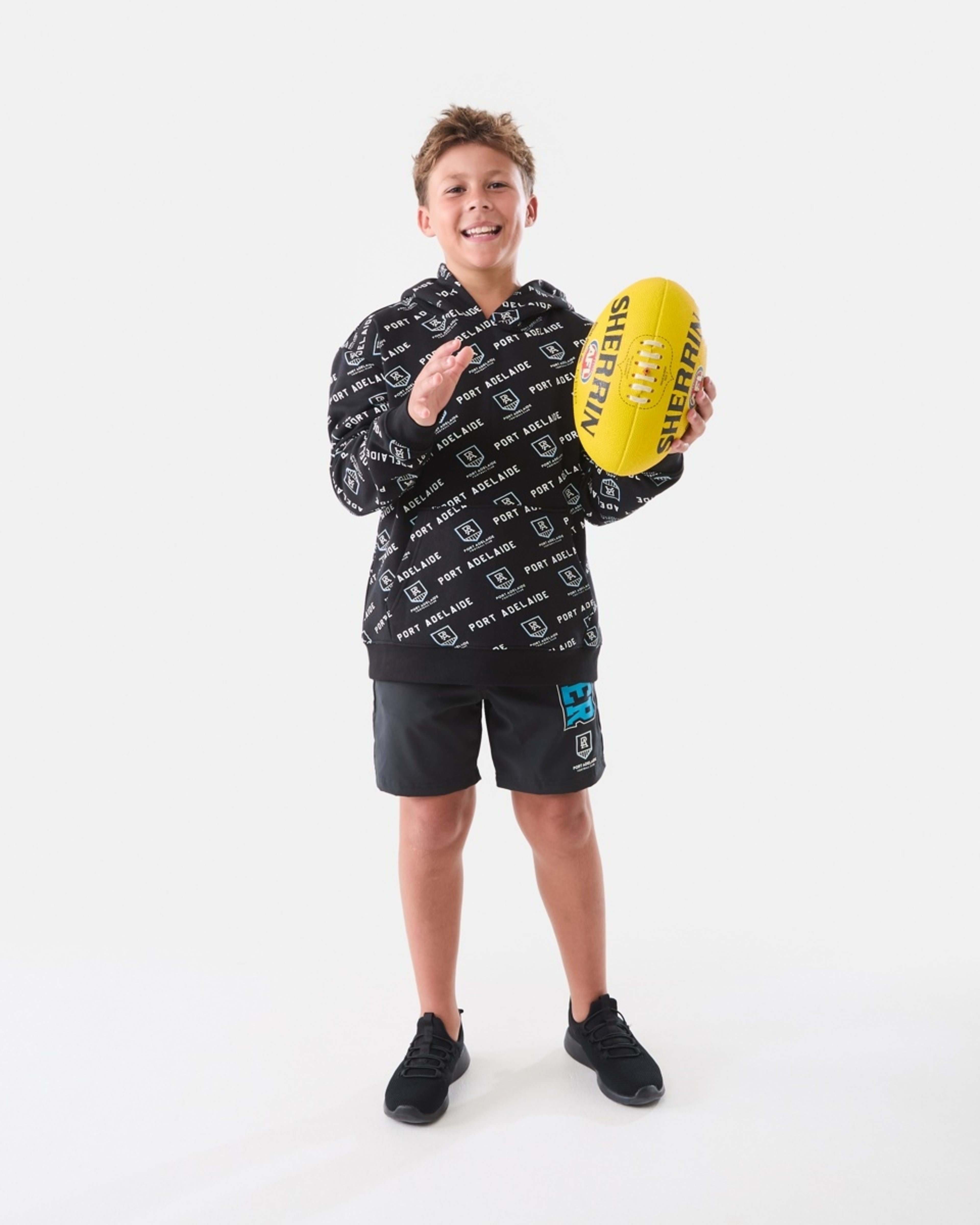 1 Official AFL Kids All Over Print Hoodie Port Adel, 1 of 9