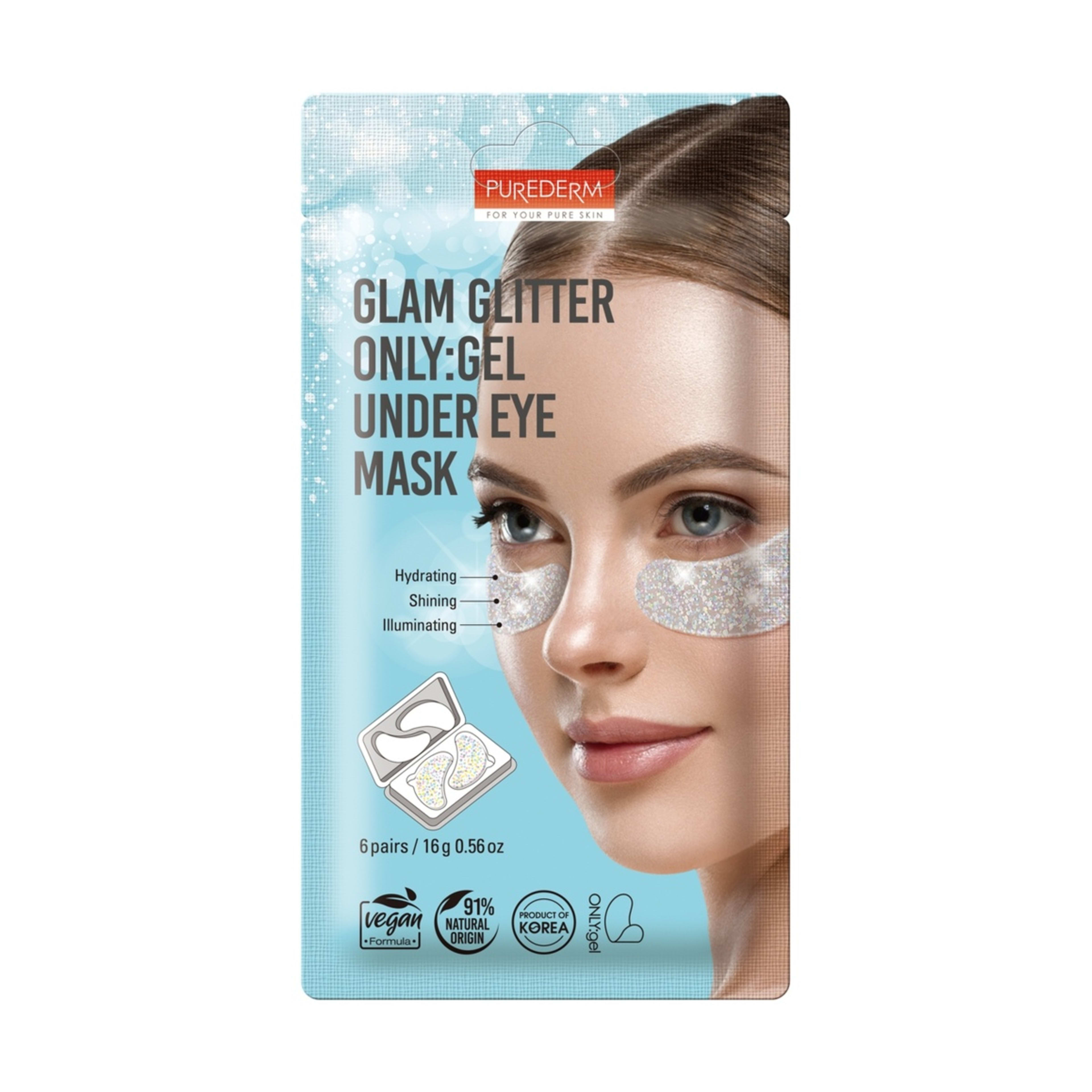 Purederm Glam Glitter ONLY: Gel Under Eye Mask 16g - Triple Hyaluronic ...