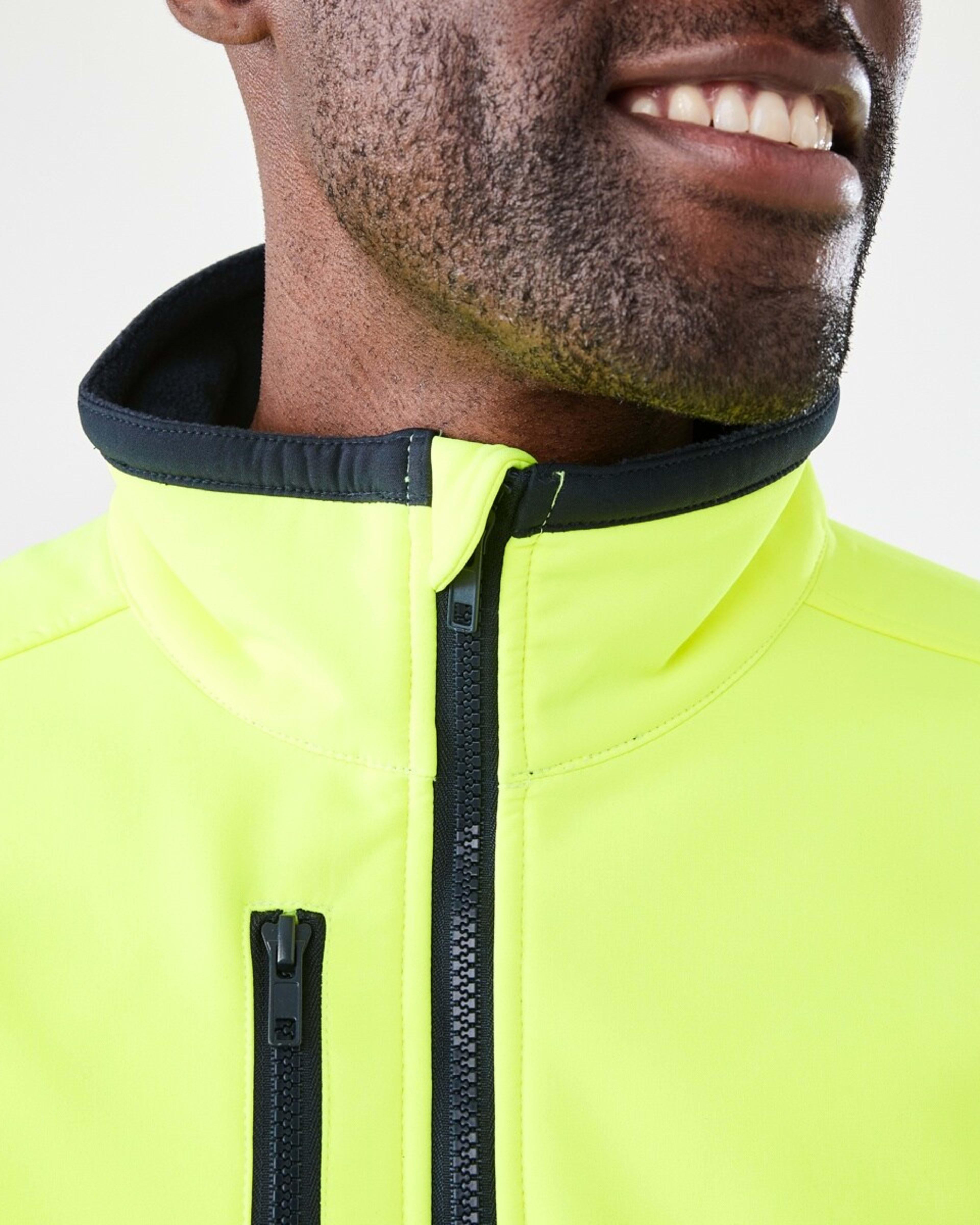 6 Hi-Visibility Softshell Jacket Fluro Yellow, 6 of 8