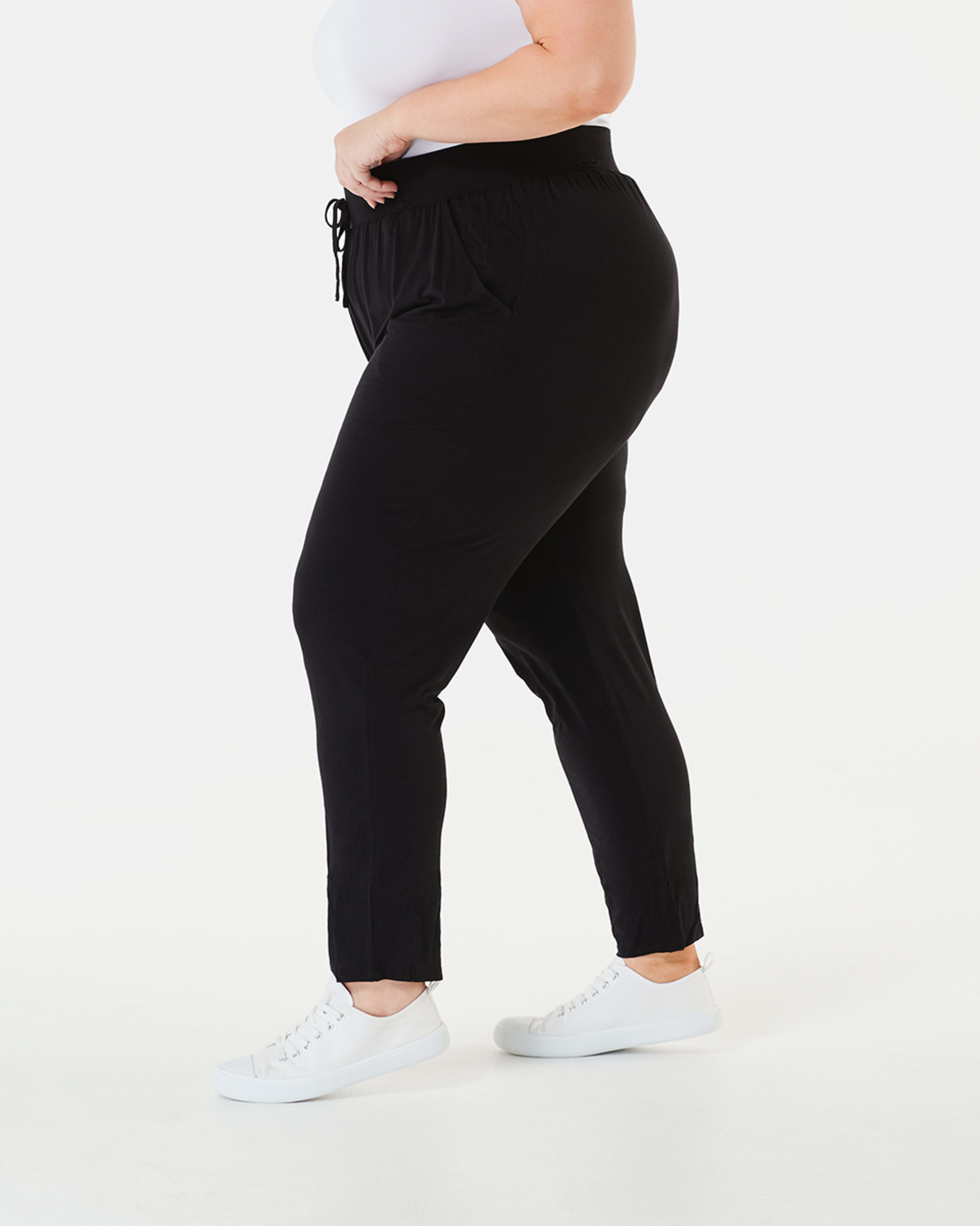 2 Curve Full Length Knit Pants BLACK, 2 of 4
