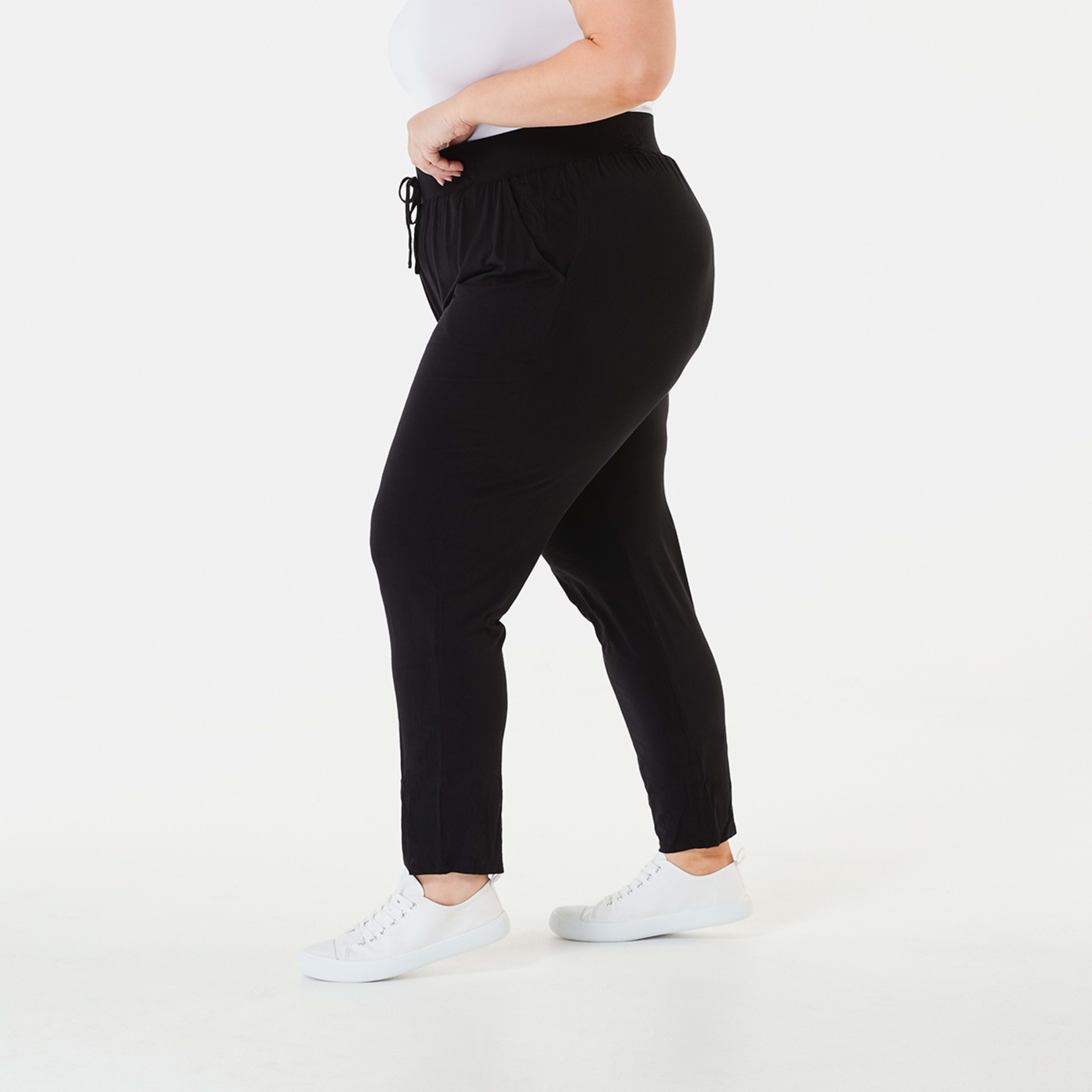 2 Curve Full Length Knit Pants Black, 2 of 4