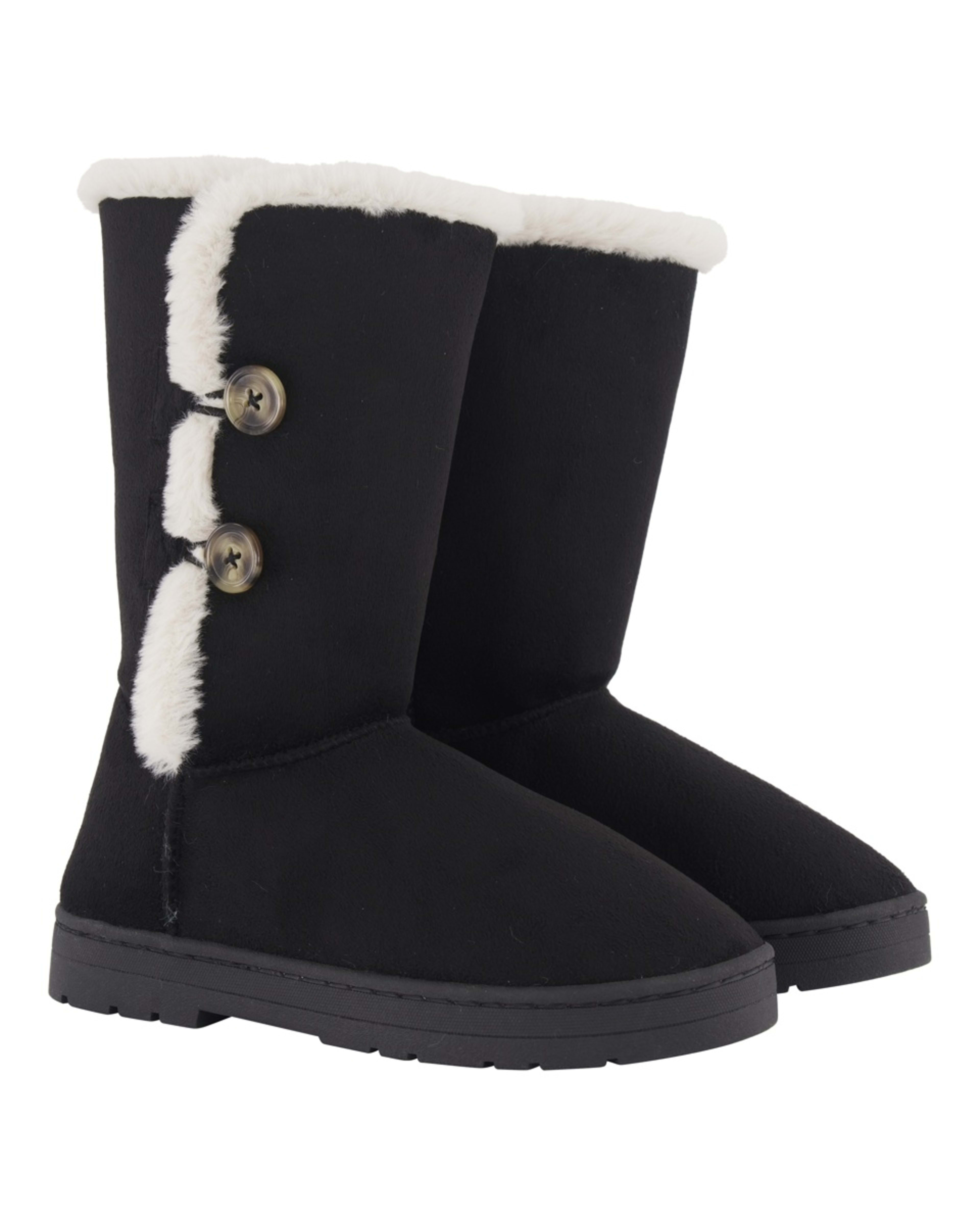 2 Button Trim Boots Black, 2 of 3