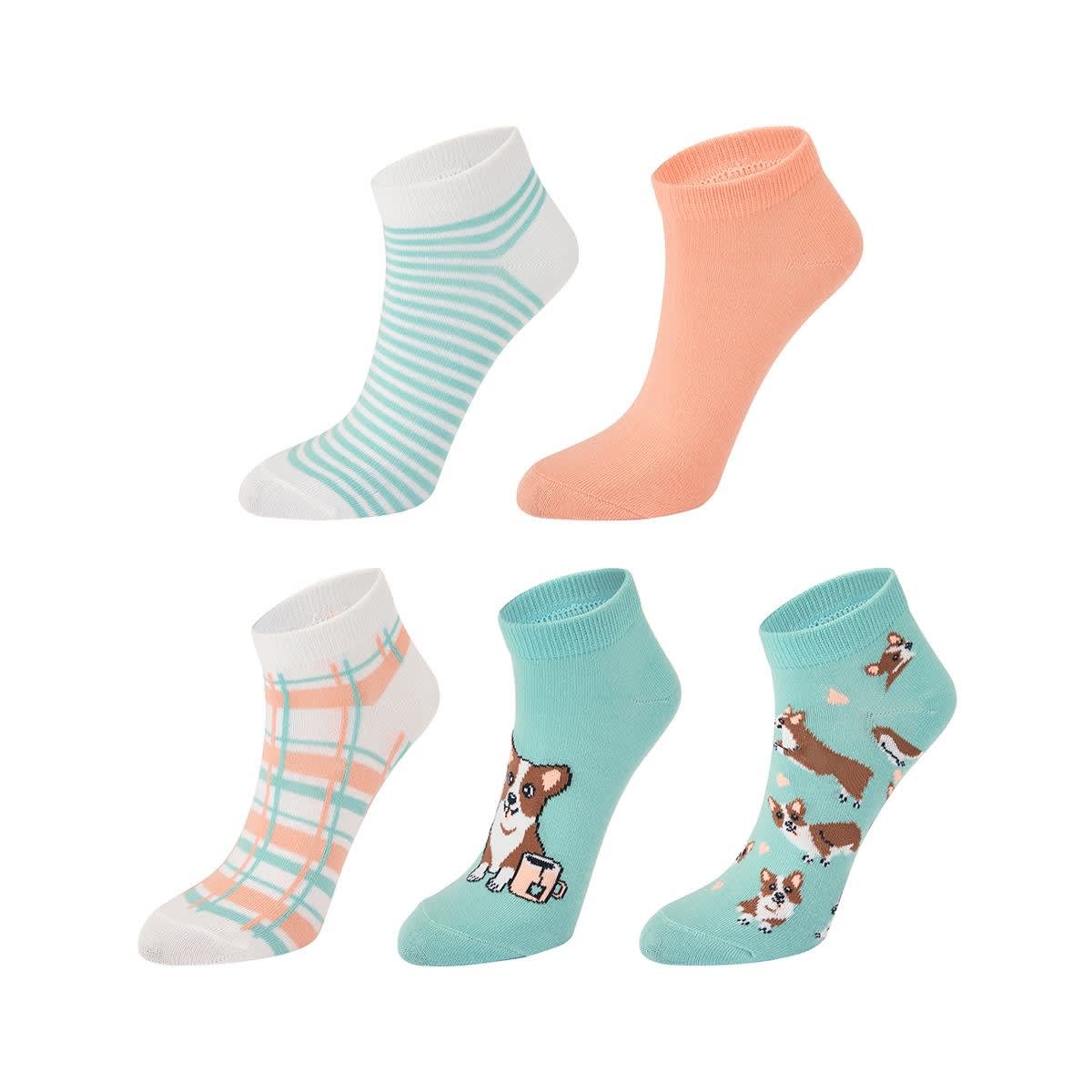 5 Pack Fashion Low Cut Socks Kmart