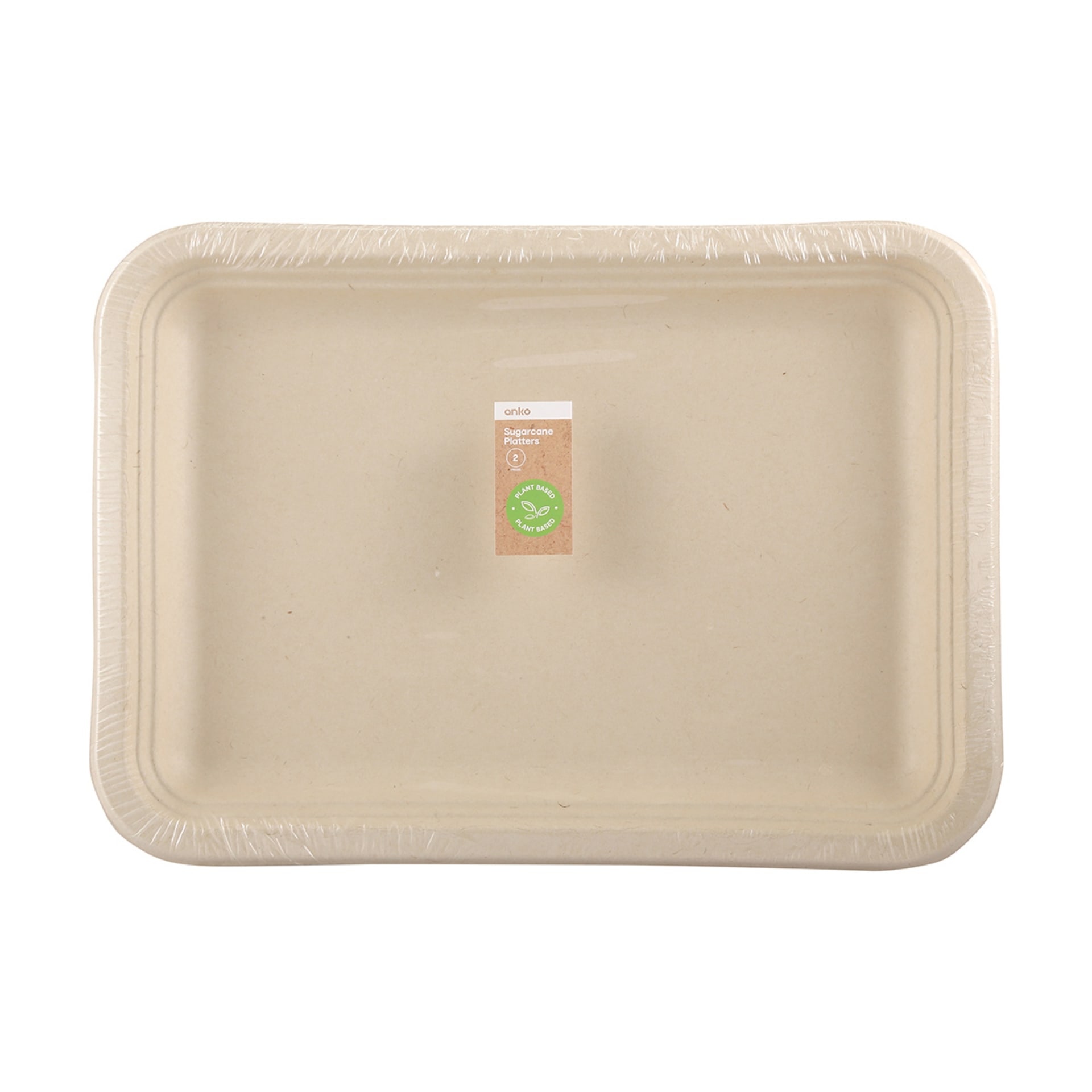 2 Pack Sugarcane Pulp Platters Kmart
