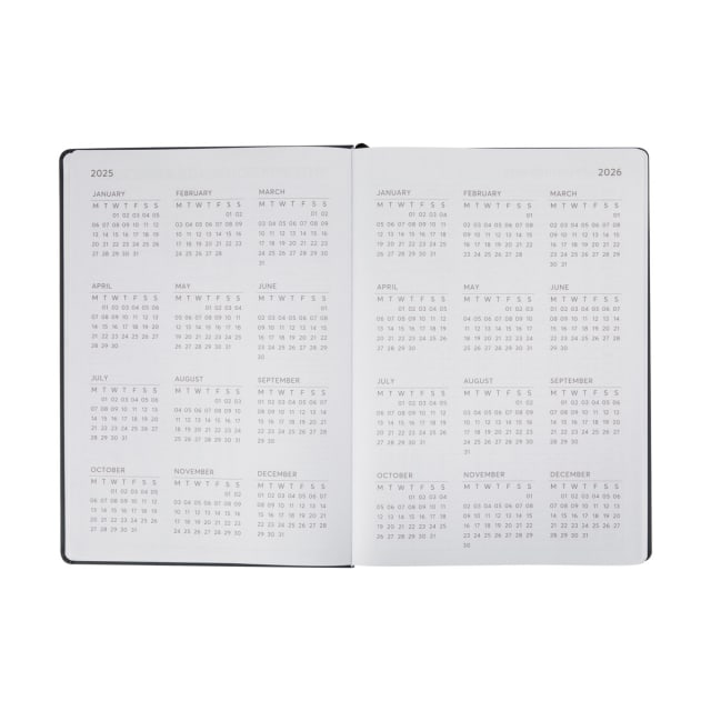 2025 A4 Daily Diary Charcoal Kmart