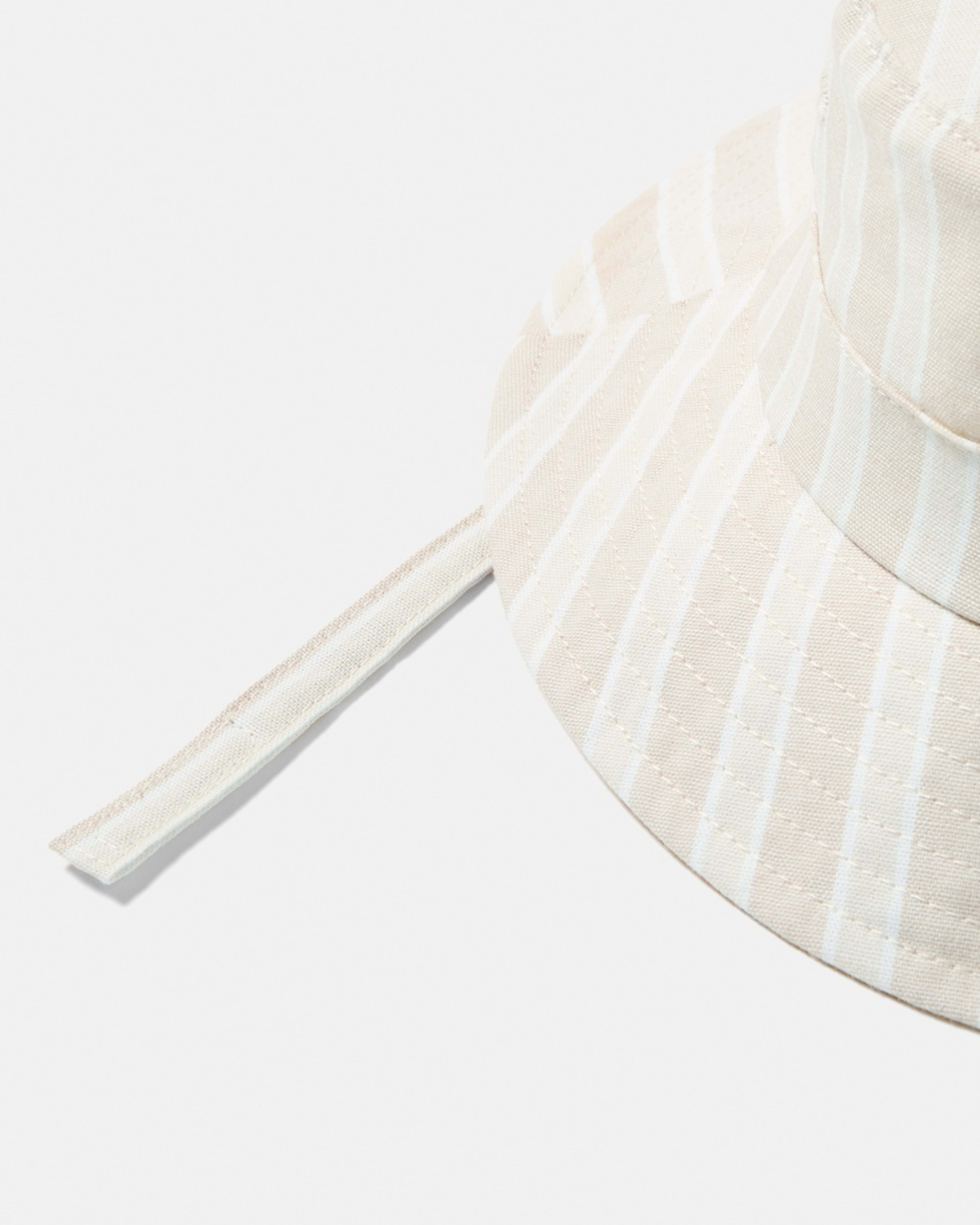 2 Wide Brim Summer Hat ECRU STRIPE, 2 of 2