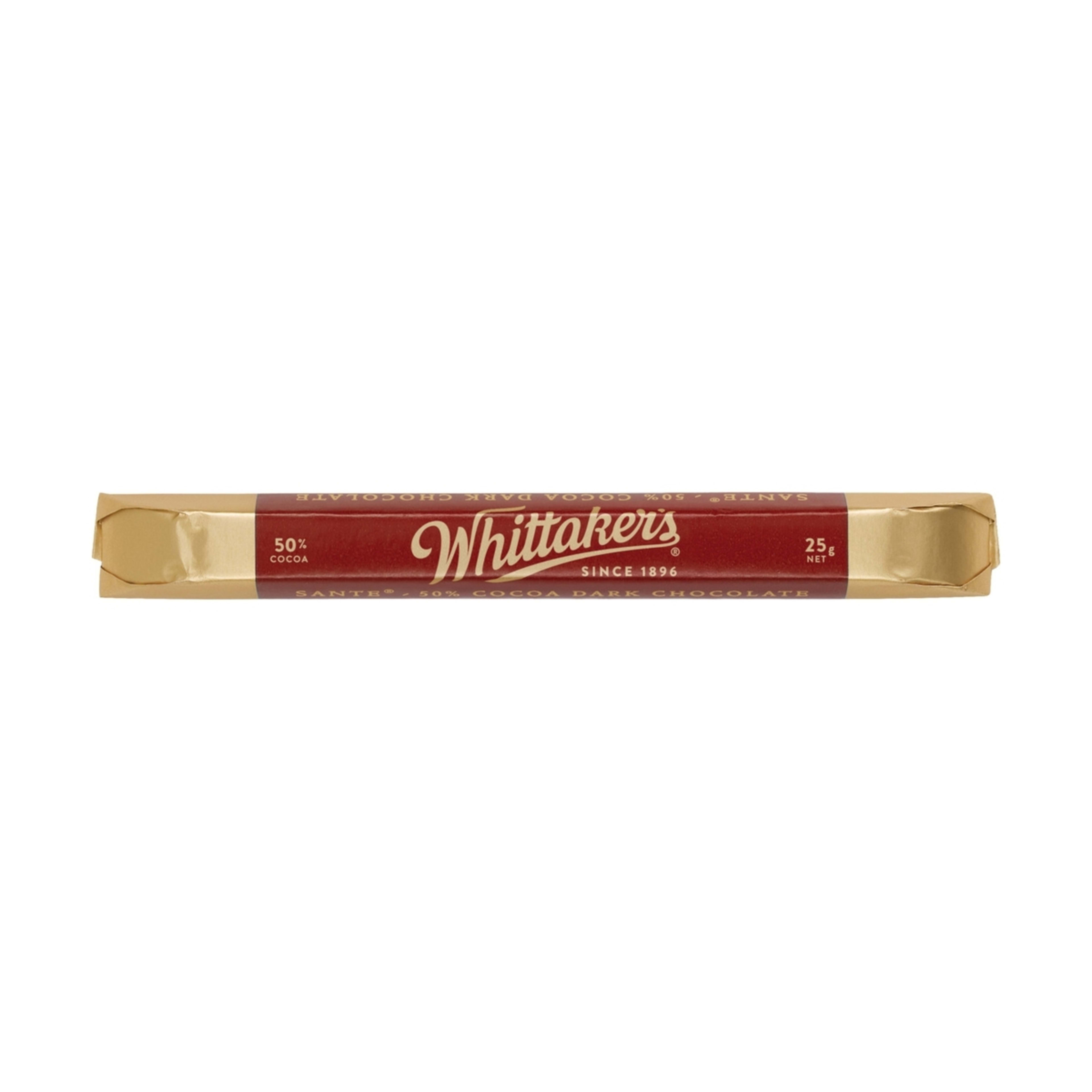 1 Whittaker's Cocoa Dark Chocolate Sante Bar 25g