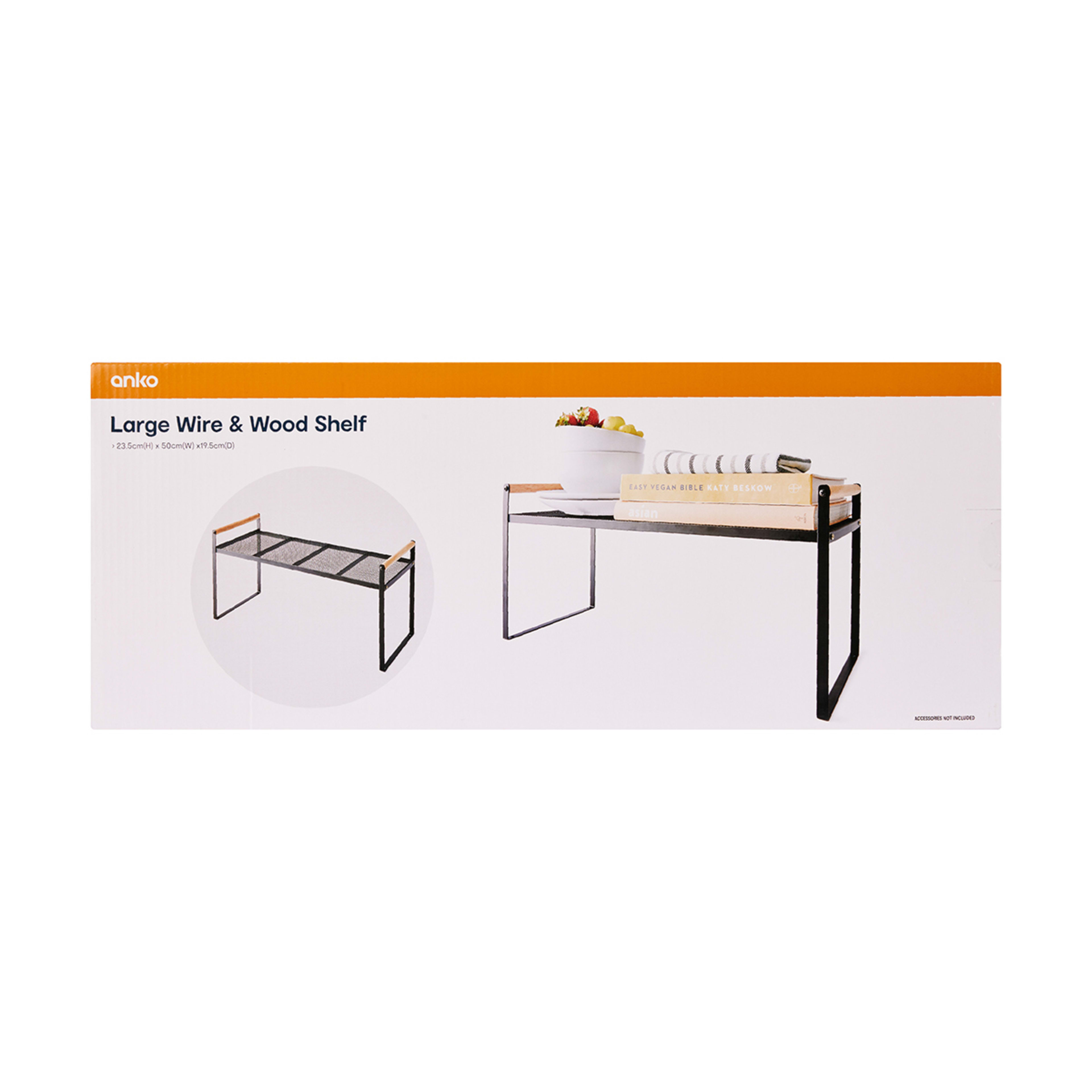 8 Large Wire and Wood Shelf, 8 of 8
