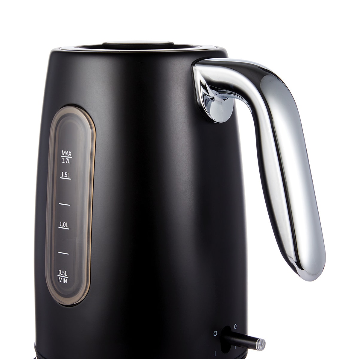 1.7L Stainless Steel Kettle Black Kmart