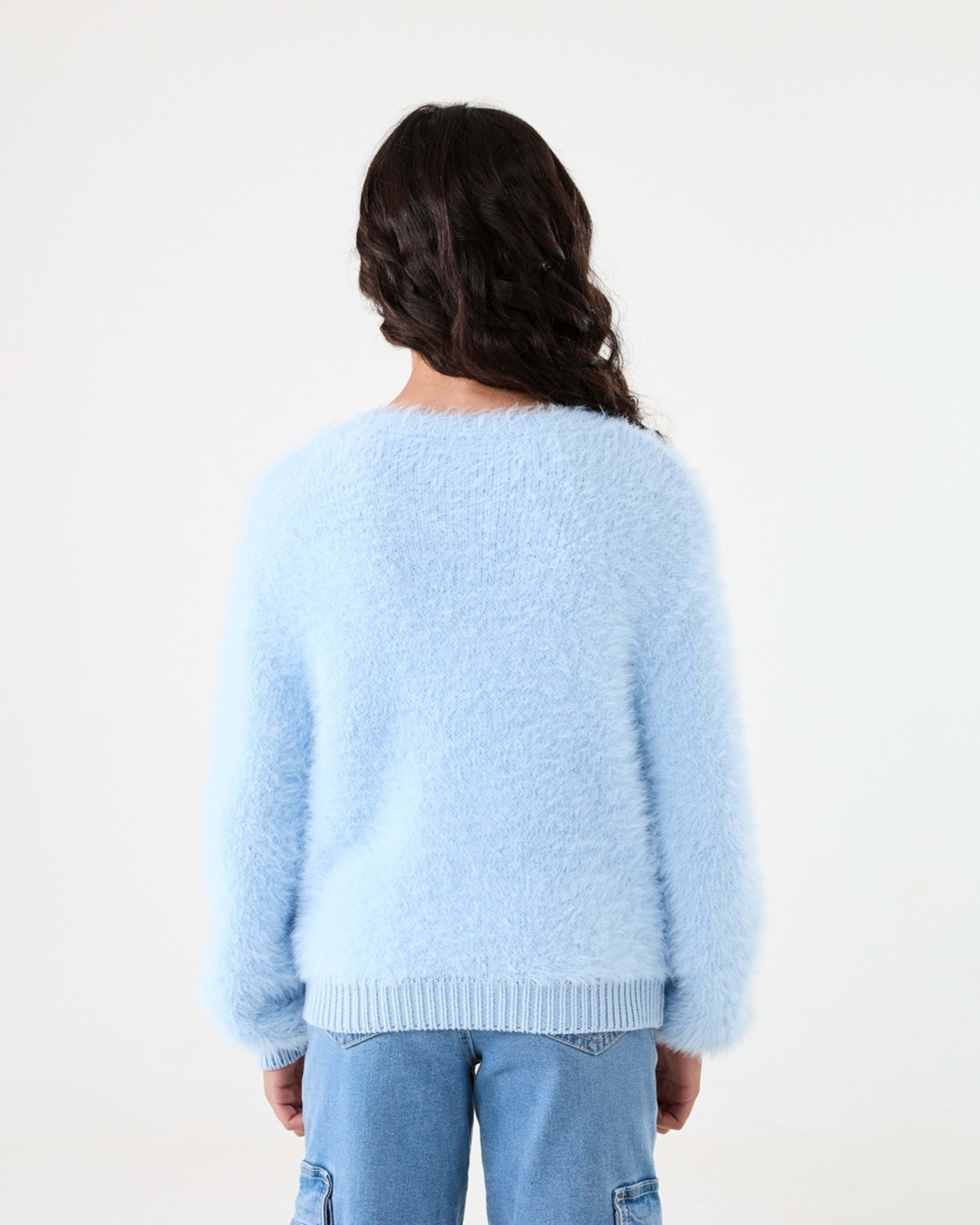 2 Eyelash Knit Jumper Doll Blue, 2 of 8