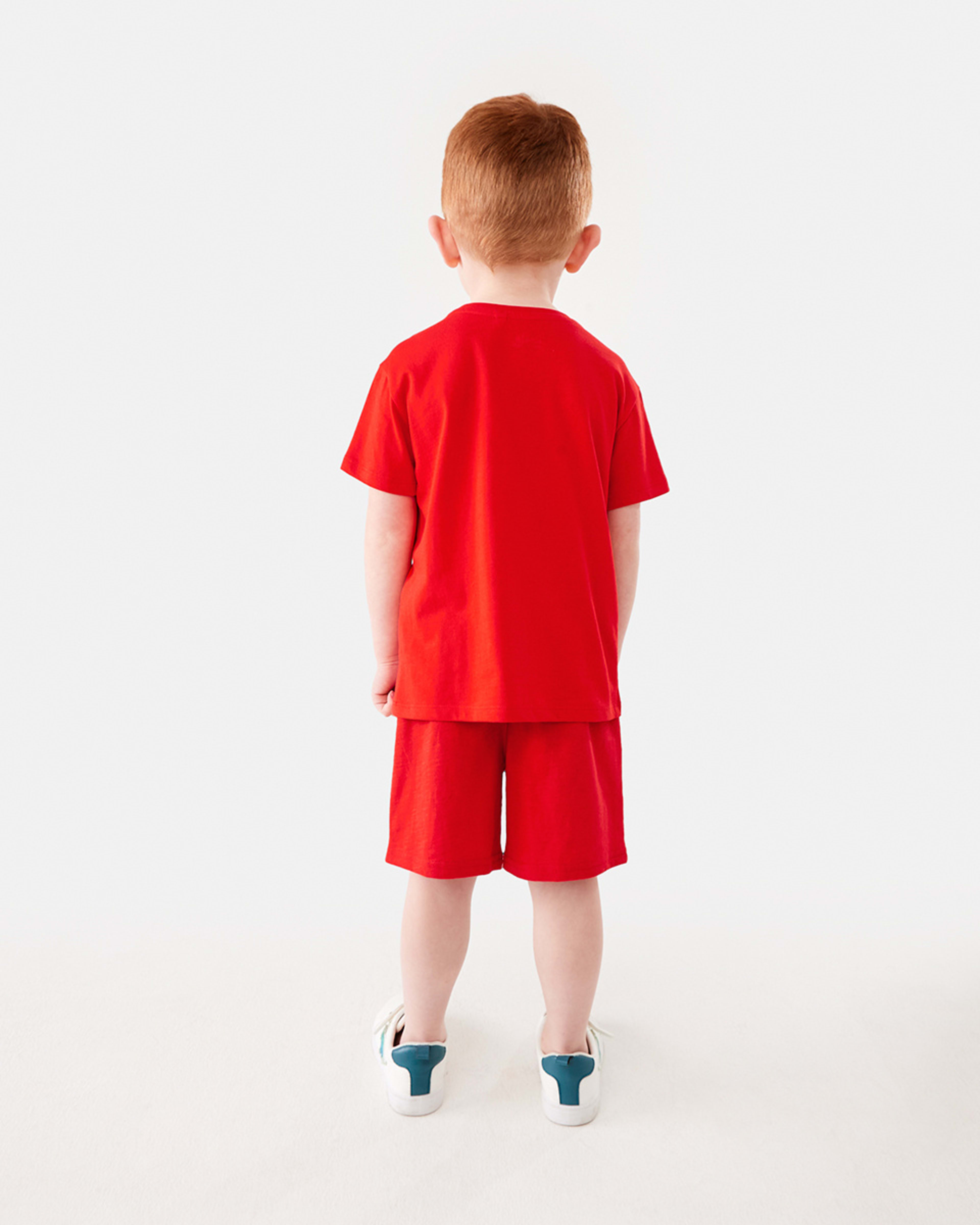 6 Cotton Knit Shorts Flame Red, 6 of 8