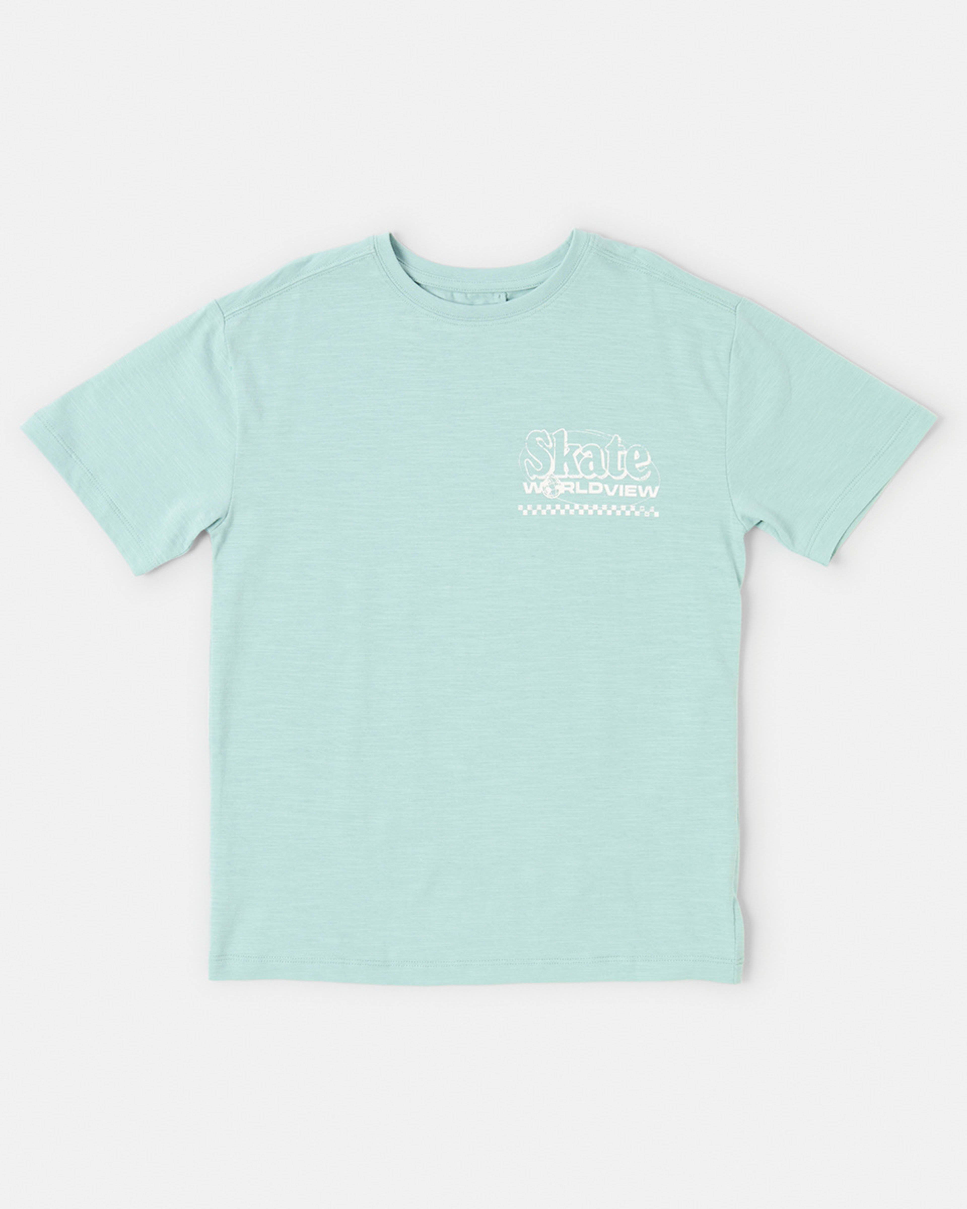 8 Short Sleeve Back Print T-shirt Teal Skate, 8 of 9